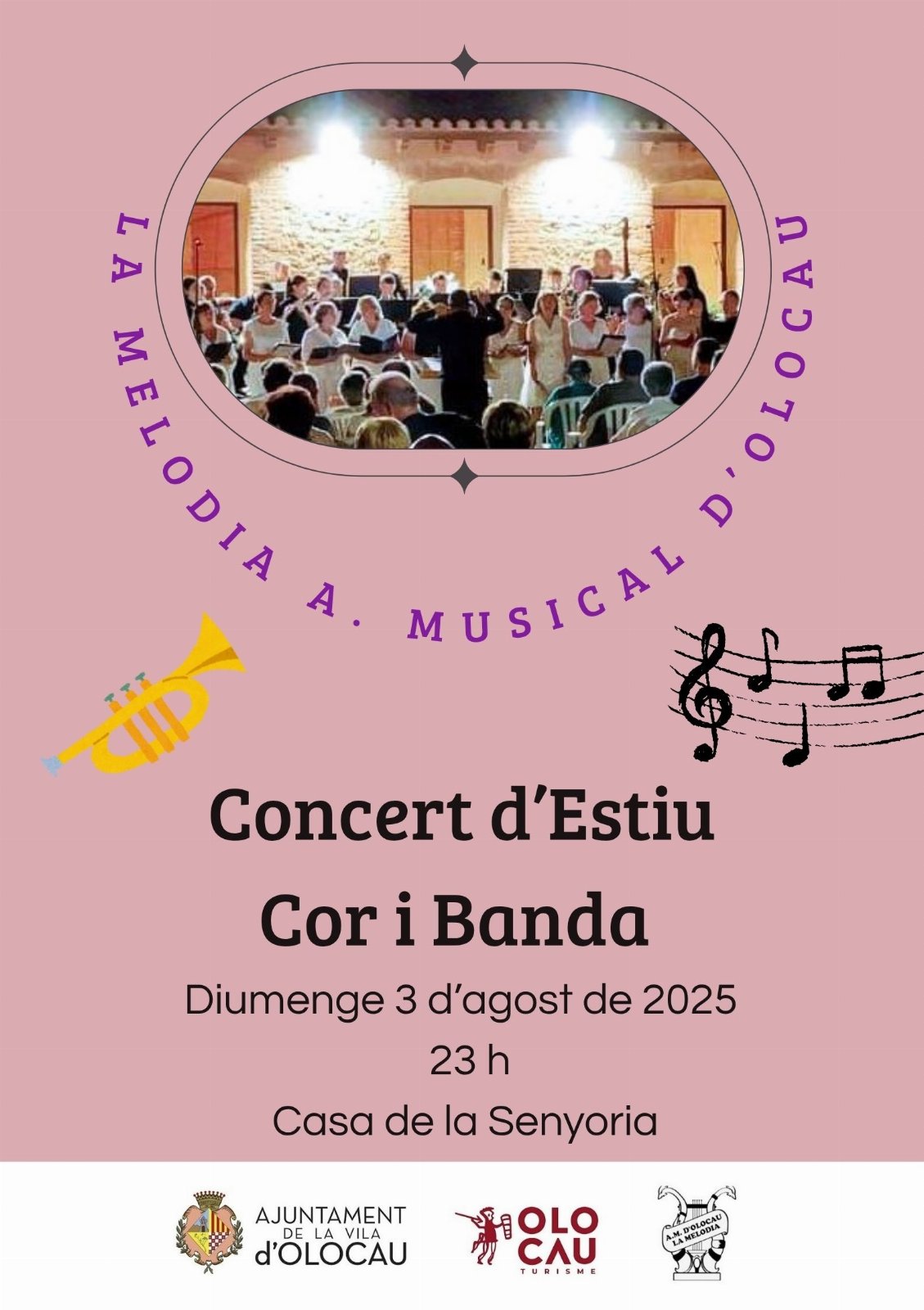 Cartel Concierto Verano La Melodia Olocau