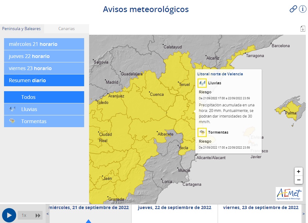 Previsi&oacute;n AEMET d&iacute;a 21