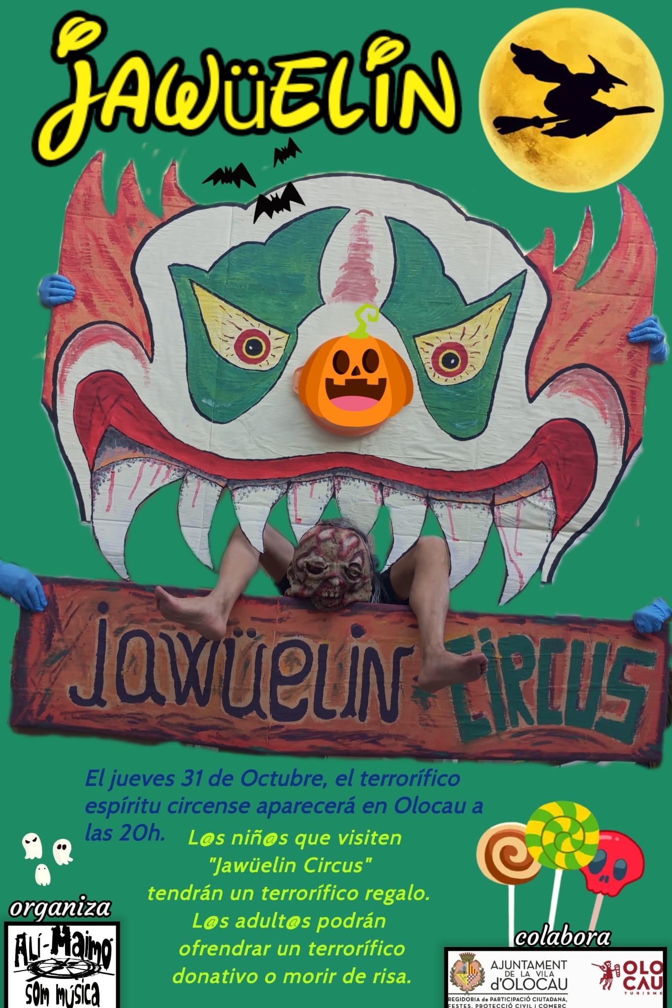 Cartel evento Jaw&uuml;elin Circus Olocau