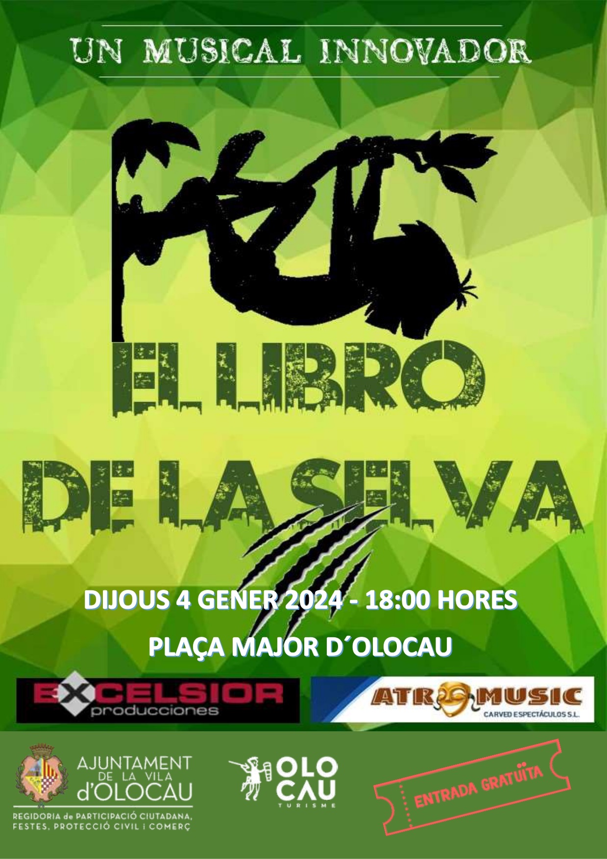 Cartel El libro de la selva Olocau