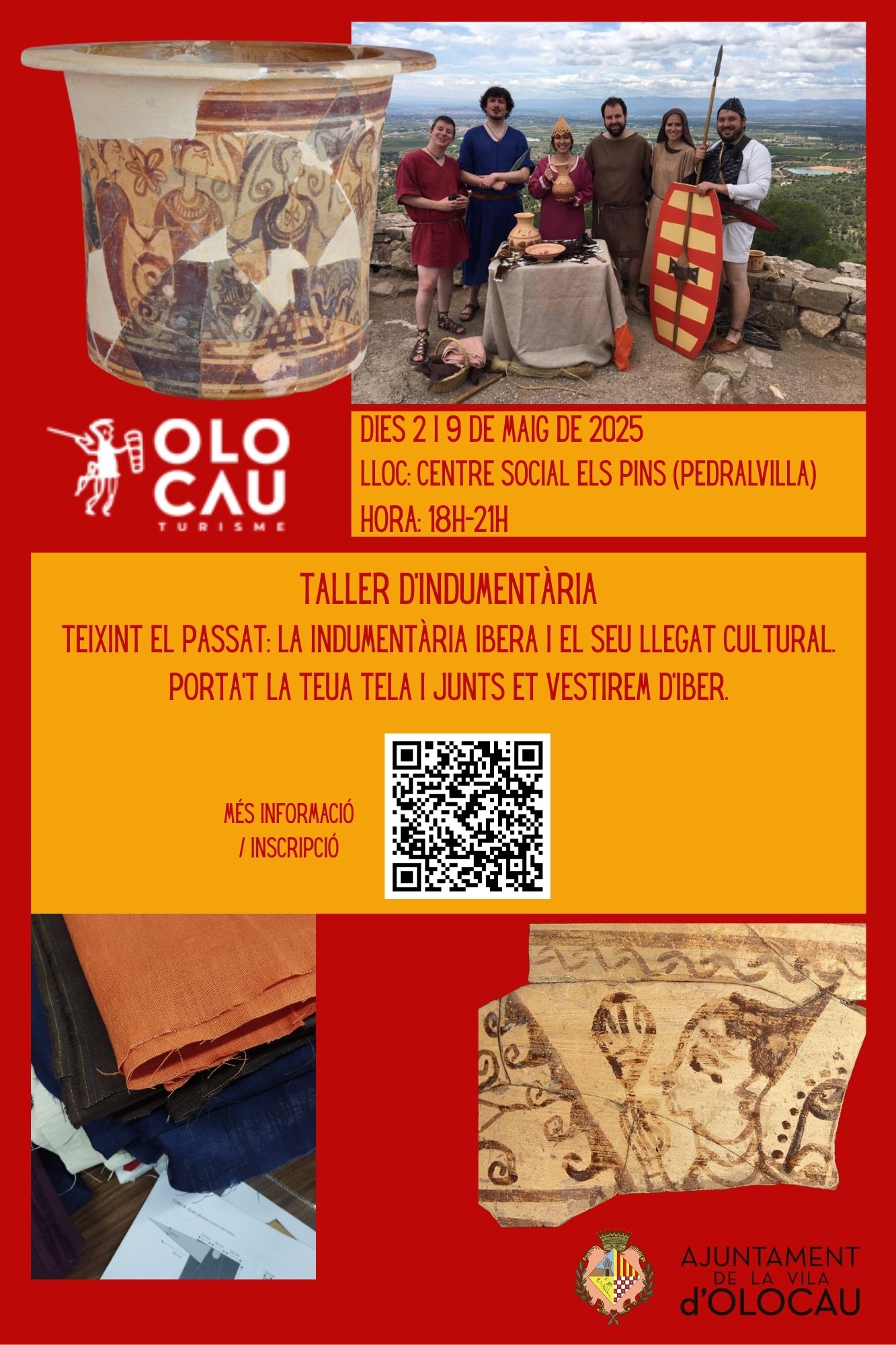 Cartel taller indumentaria &iacute;bera Olocau