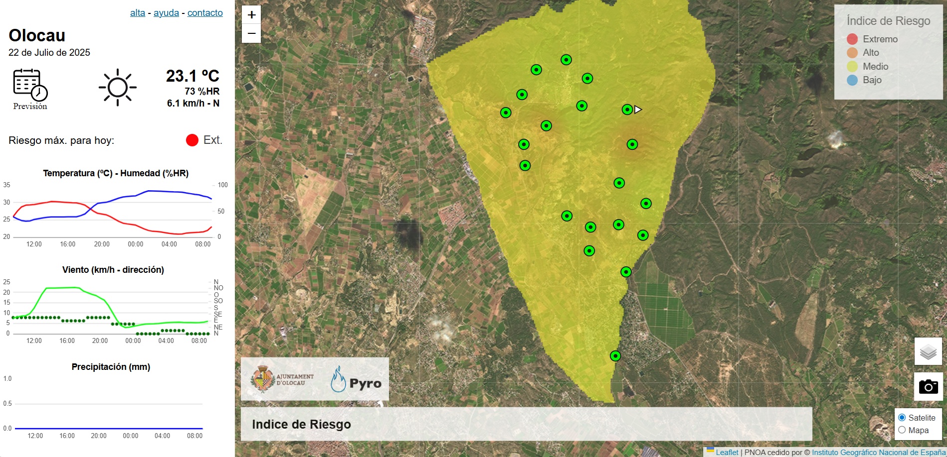 Riesgo incendio 22 julio