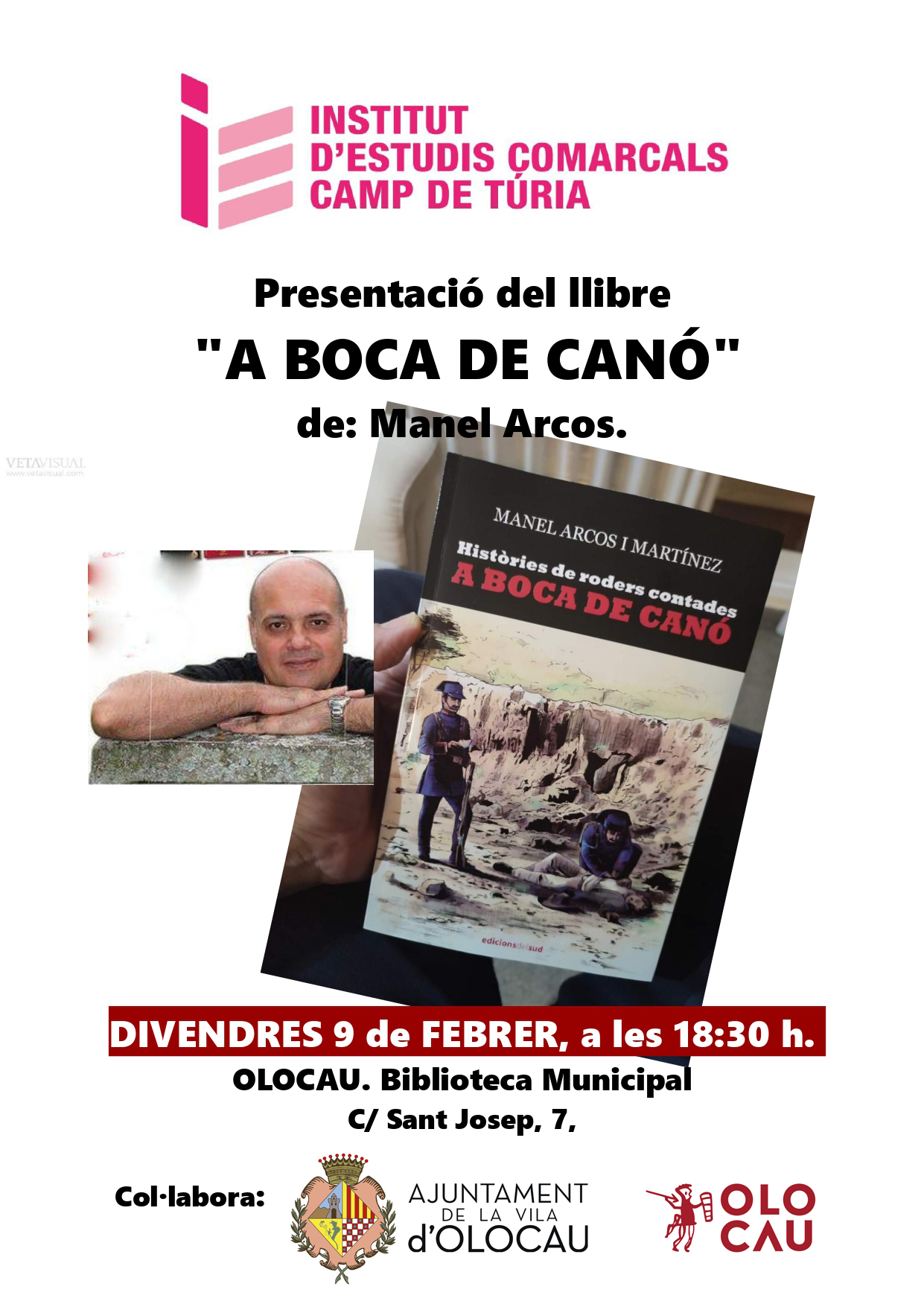 Cartel presentación libro 'A boca de canó' Olocau