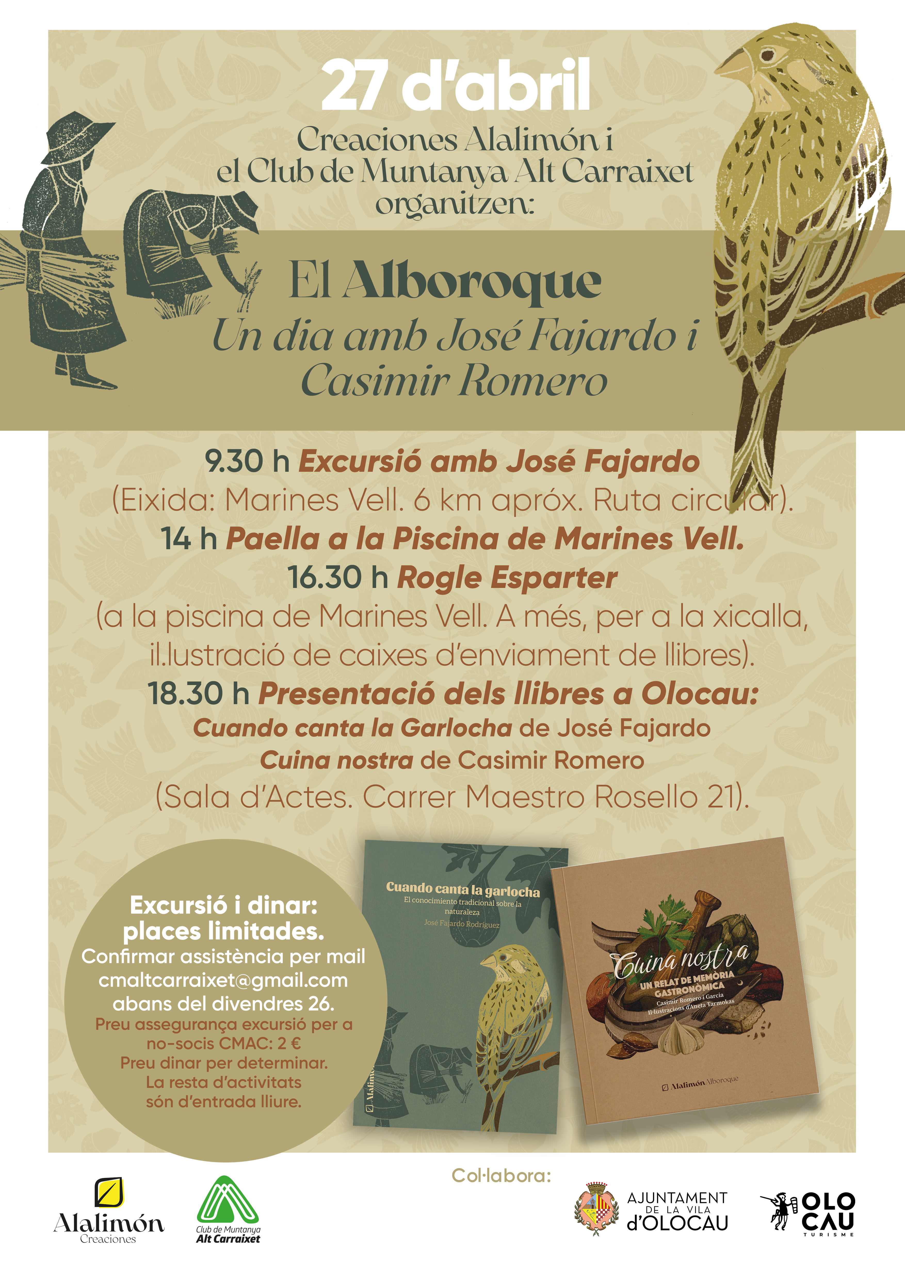 Cartel actividades Marines Viejo CMAC Olocau