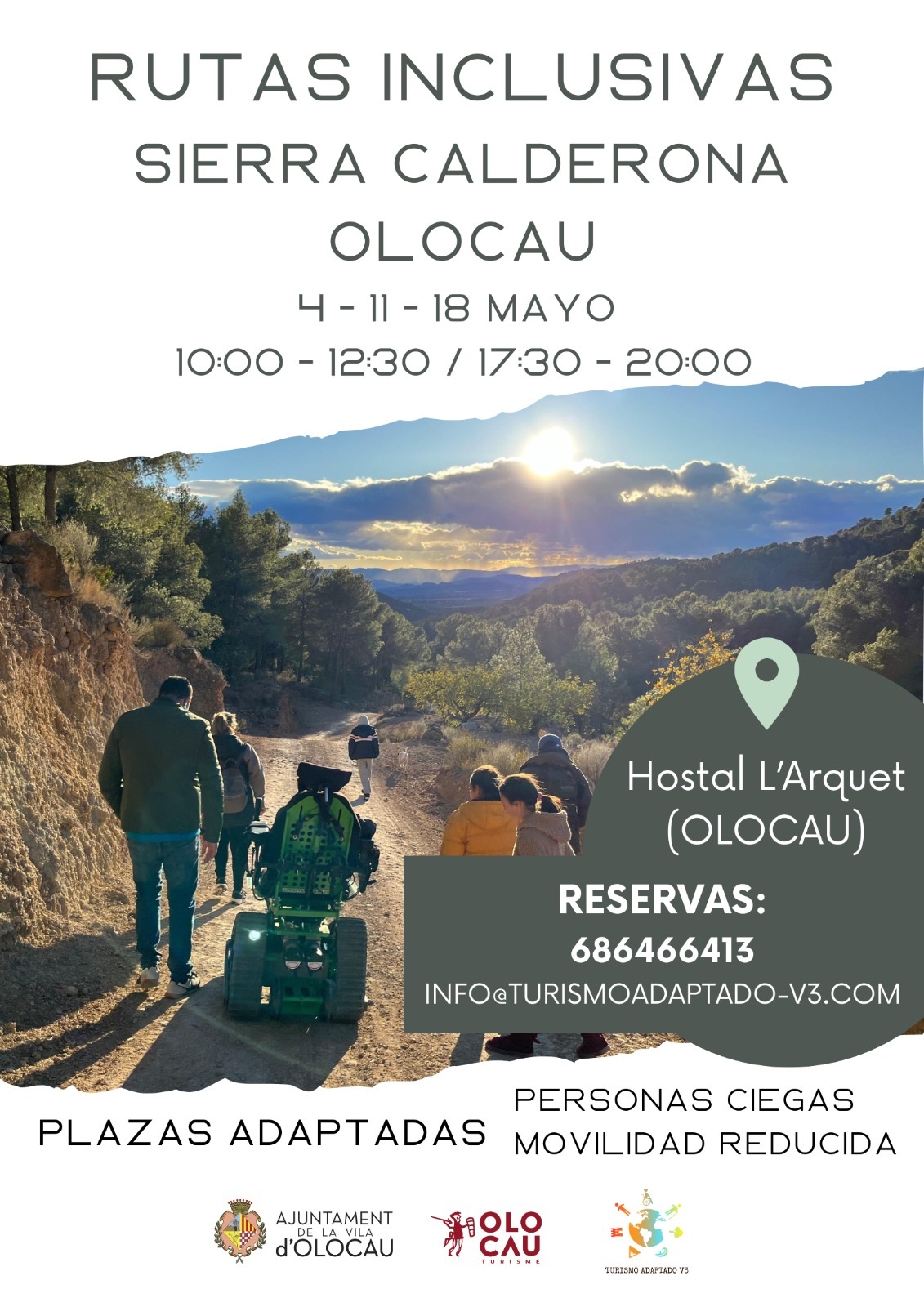 Cartel rutas inclusivas Sierra Calderona mayo Olocau