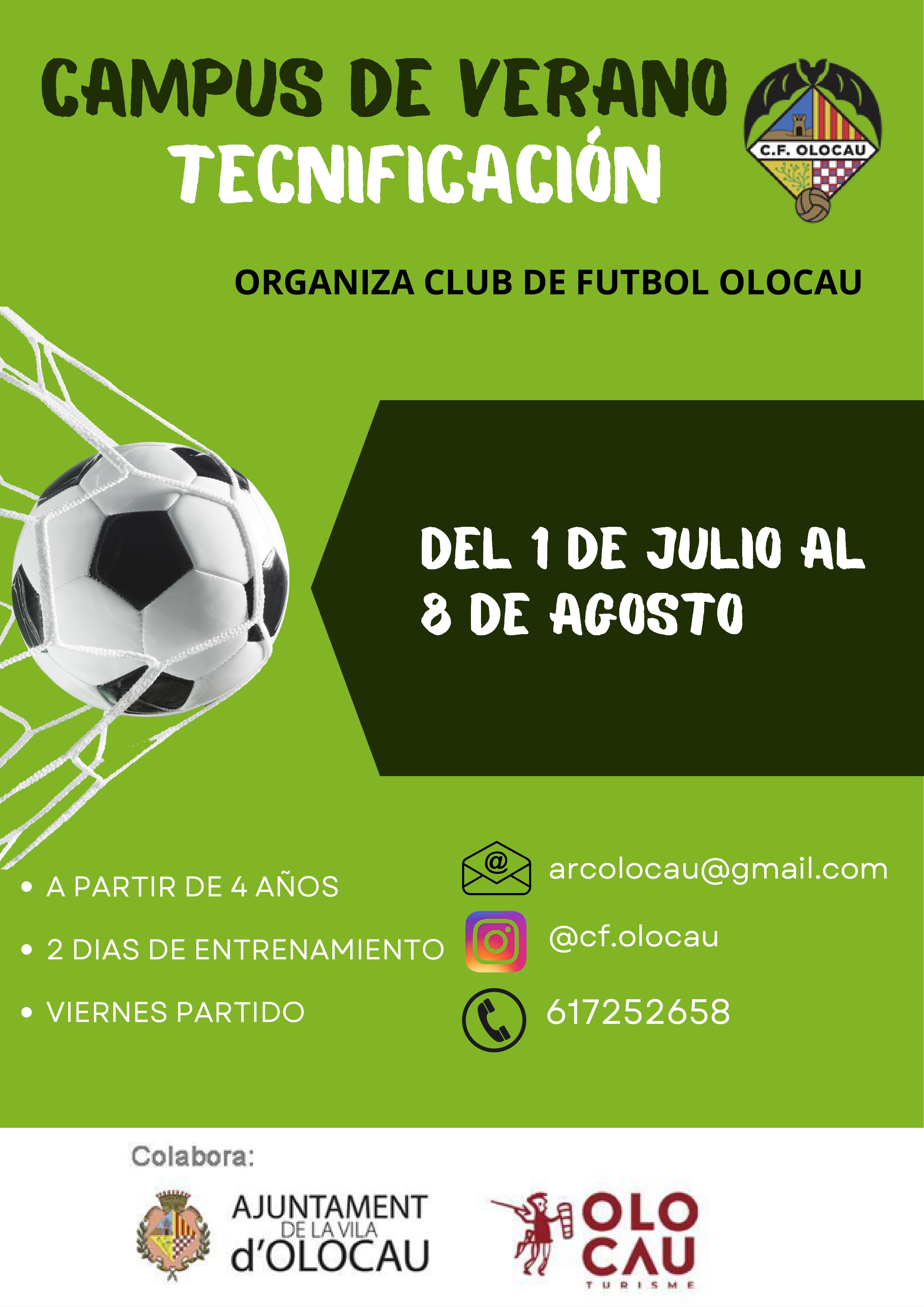 Cartel Campus Tecnificación CF Olocau