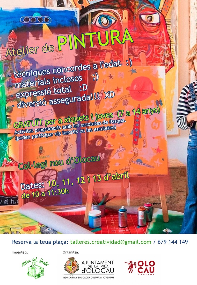 Cartel Atelier de pintura Olocau