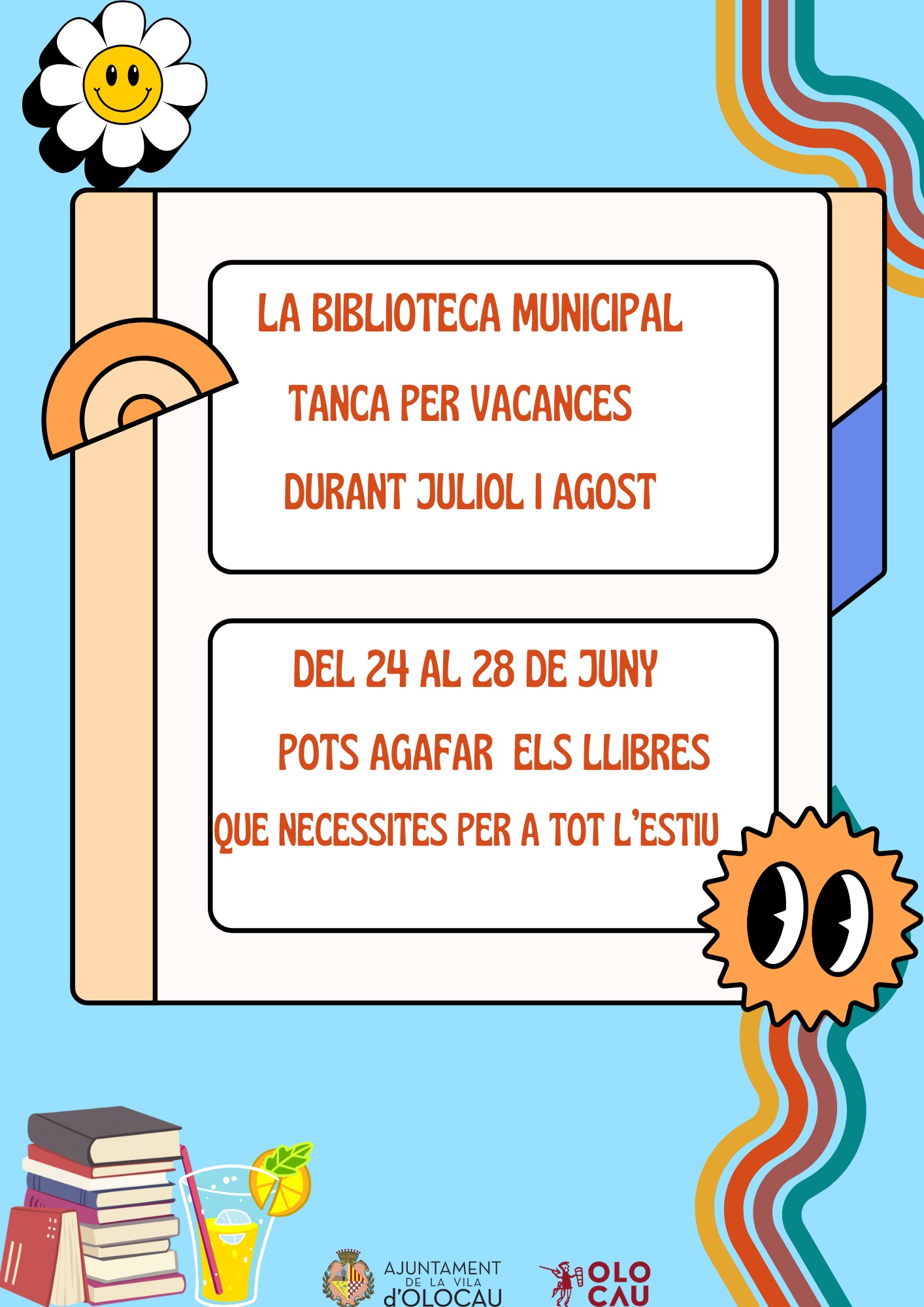 Cartel Biblioteca Olocau verano