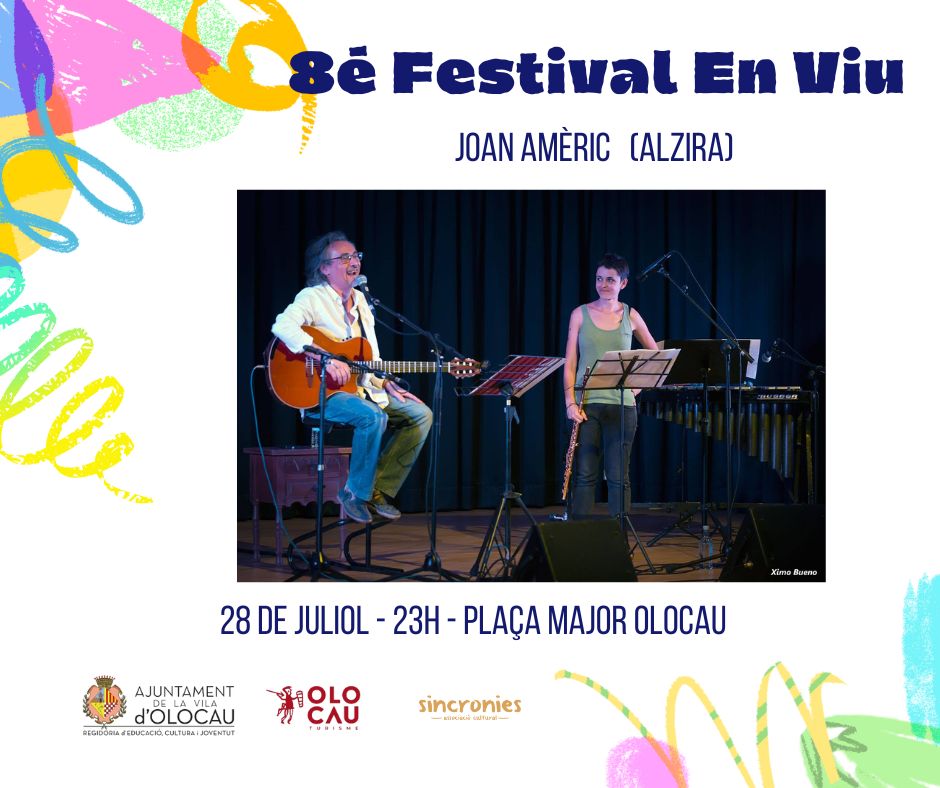 Cartel concierto Joan Am&egrave;ric Olocau