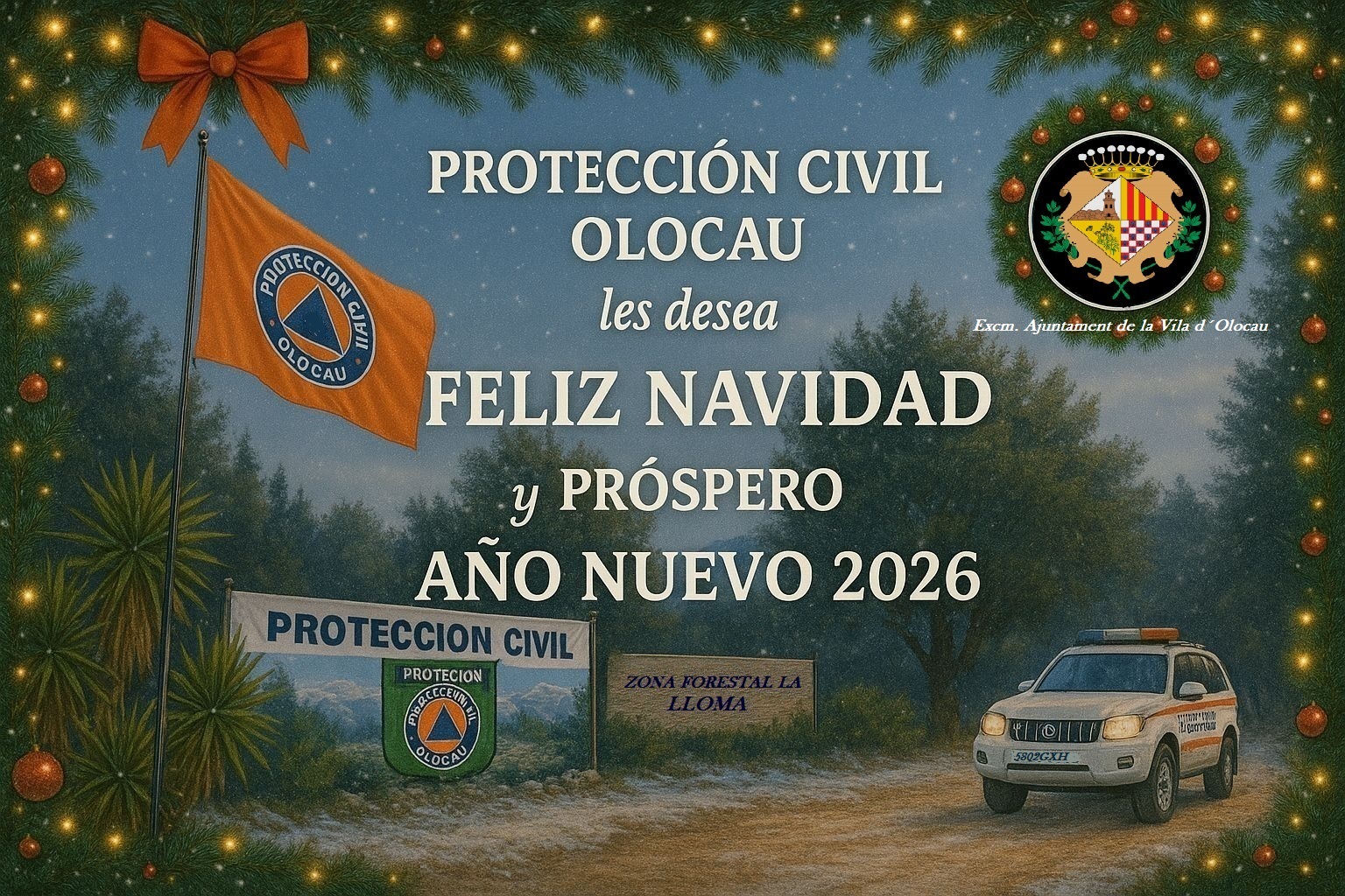 Felicitación navideña de la Agrupación Local de Protección Civil de Olocau