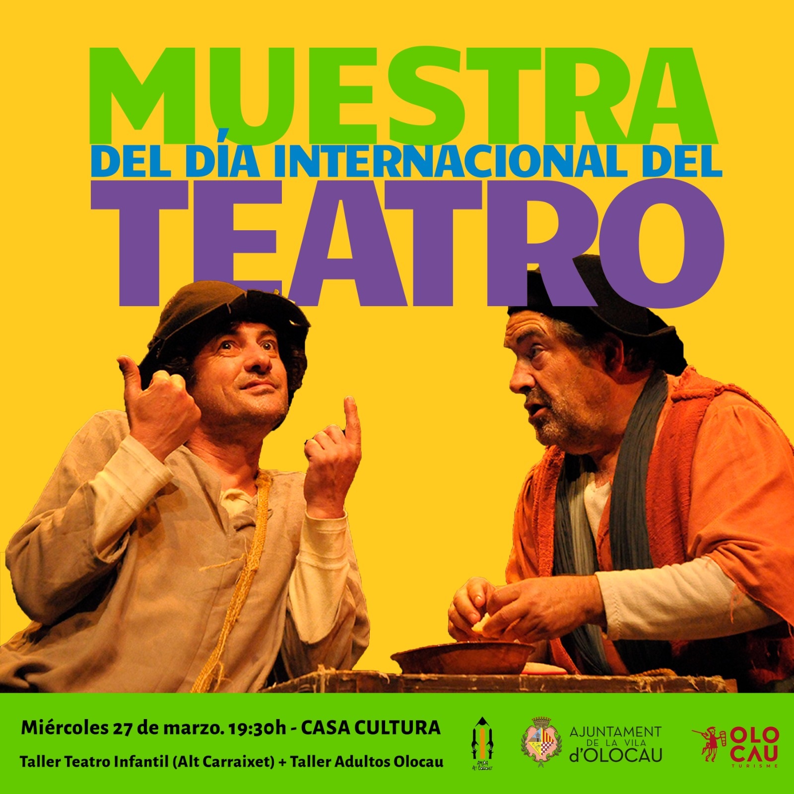 Cartel Muestra D&iacute;a Internacional del Teatro 2024 Olocau