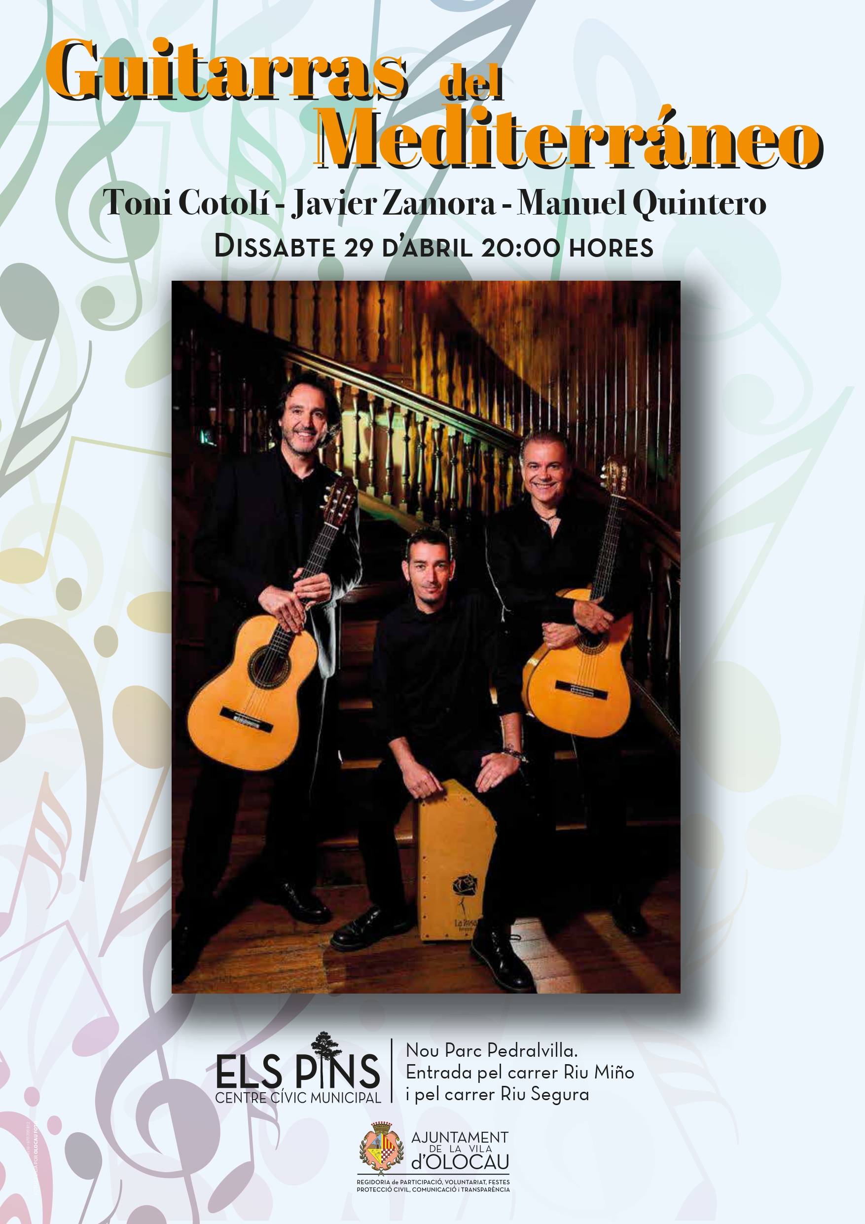 Cartel 'Guitarras del Mediterr&aacute;neo' Pedralvilla Olocau