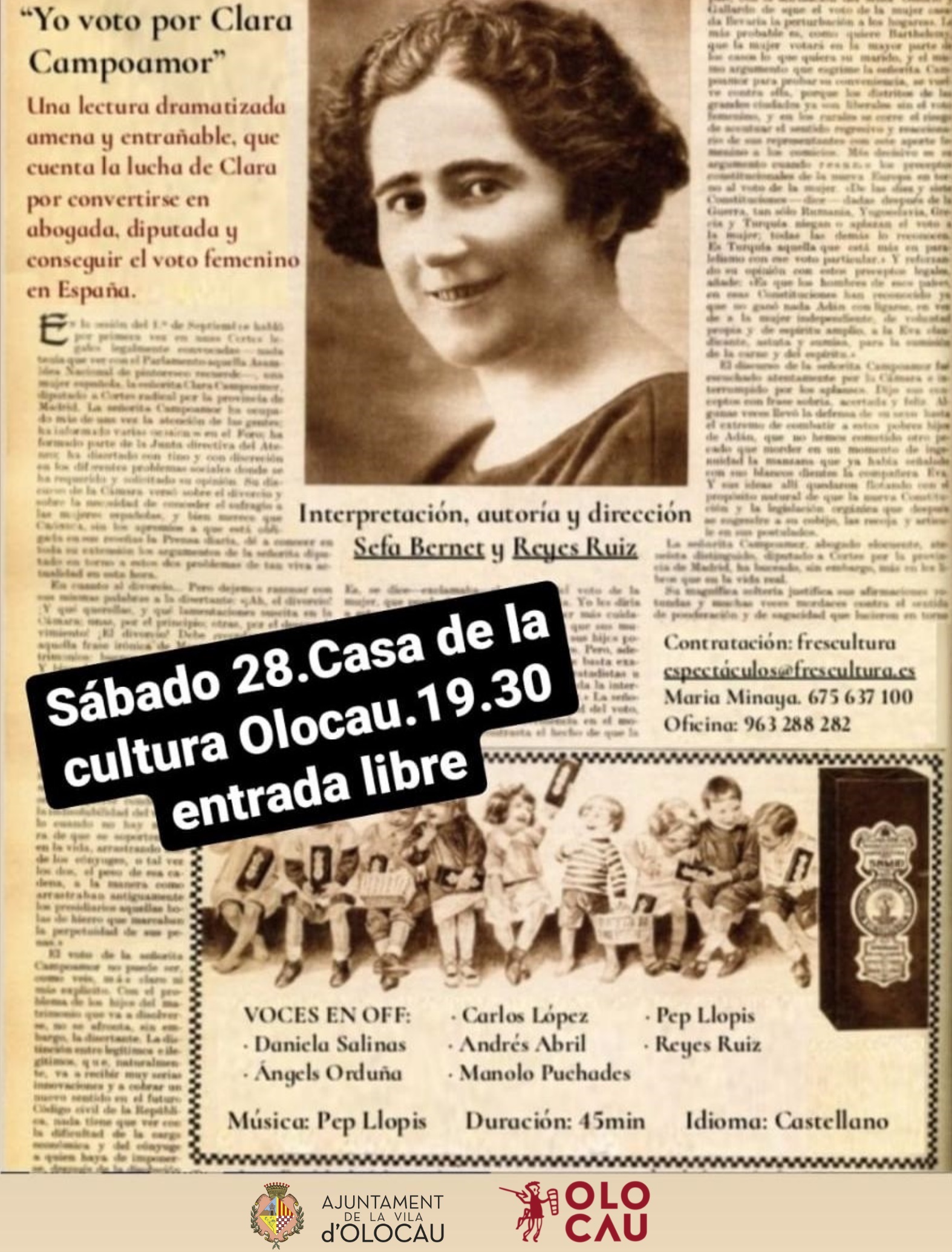 Cartel Clara Campoamor Olocau