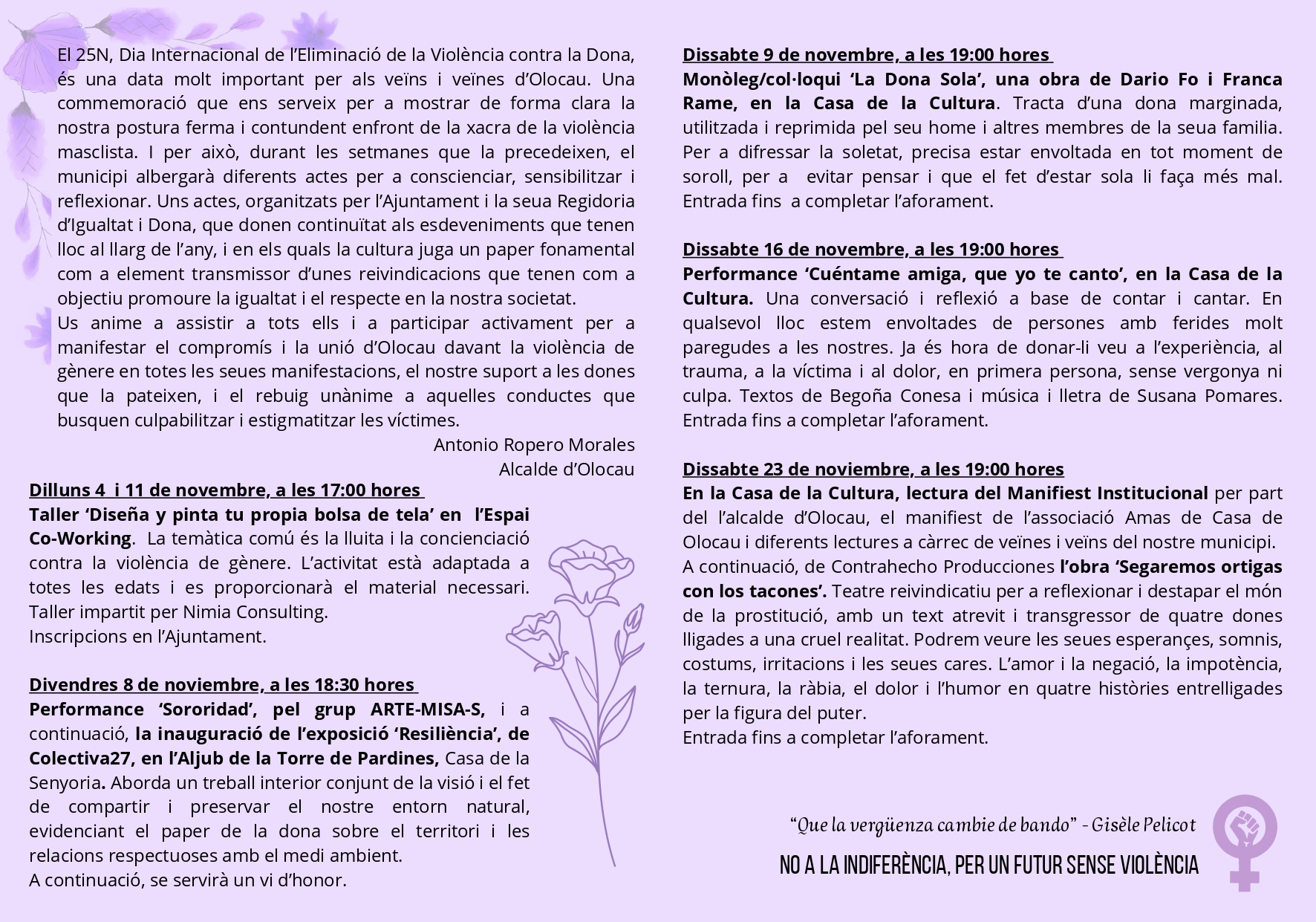 Programa 25N Olocau 2024 - 2