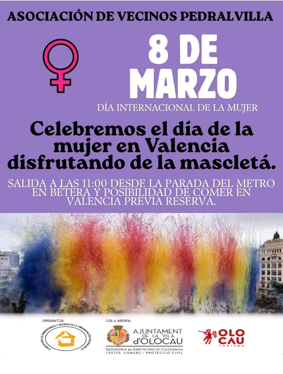 Celebració del Dia Internacional de la Dona de Associació de Veïns de Pedralvilla Olocau