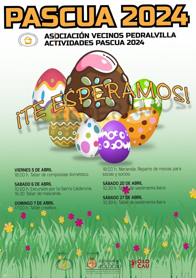 Cartel Fiestas de Pascua Pedralvilla Olocau