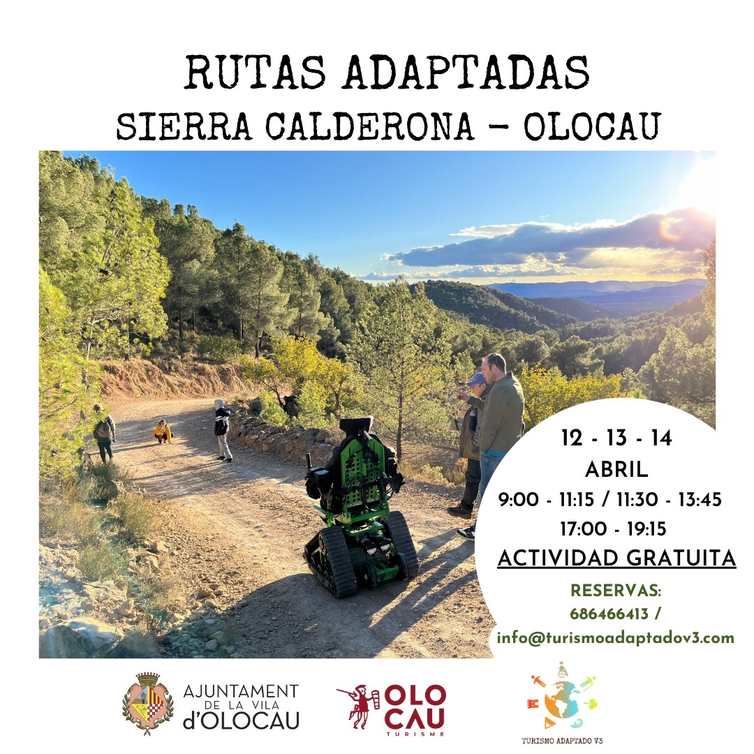 Cartel Rutas Adaptadas Sierra Calderona Olocau abril