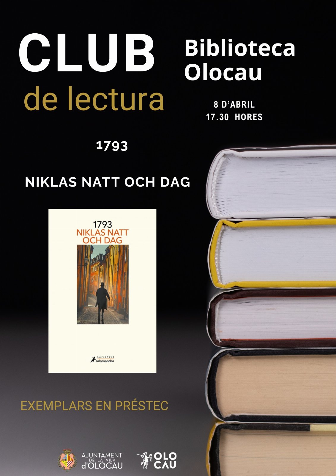 Cartel Club Lectura Adultos Olocau abril 2026
