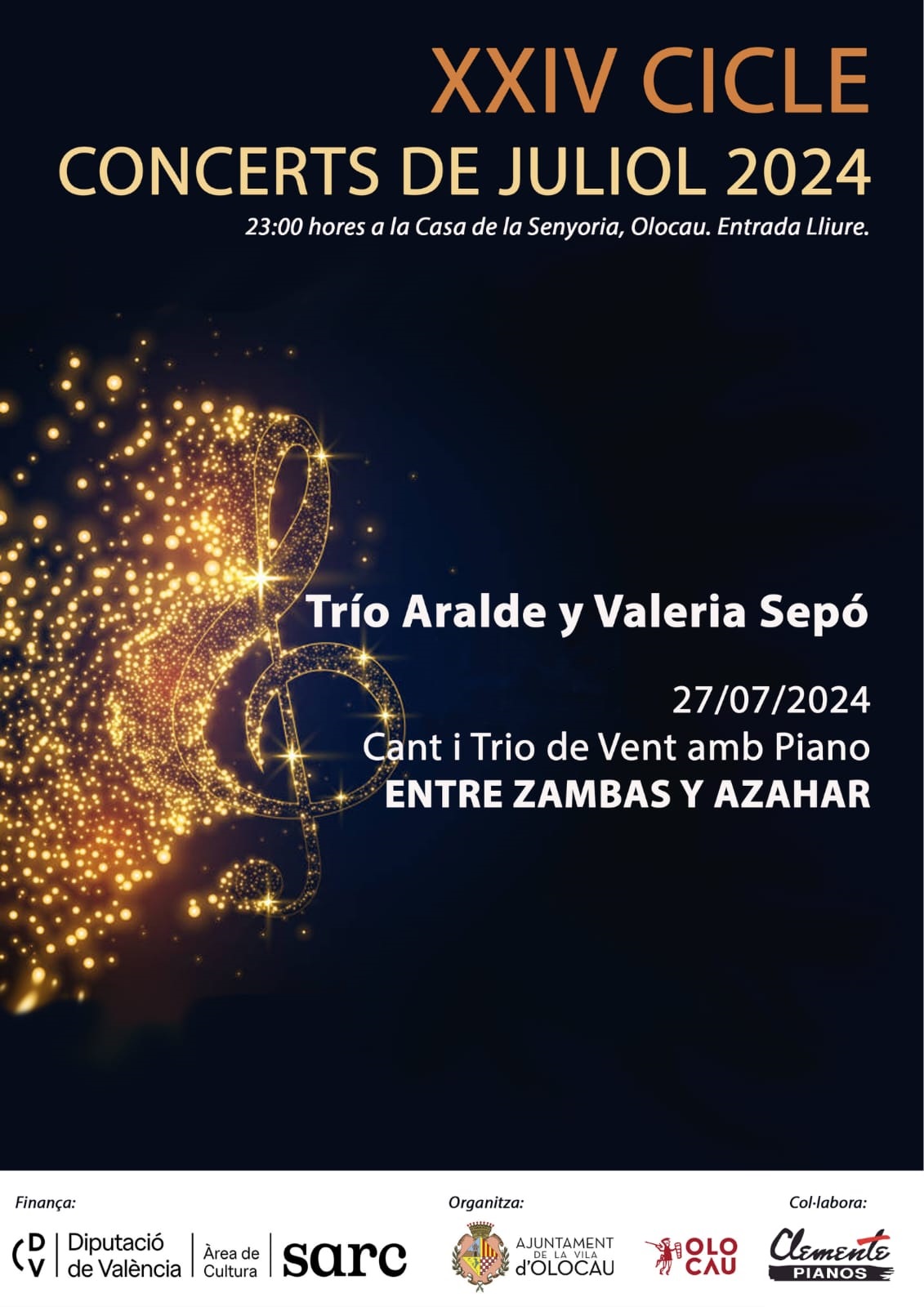 Cartel espect&aacute;culo Entre zambas y azahar Olocau