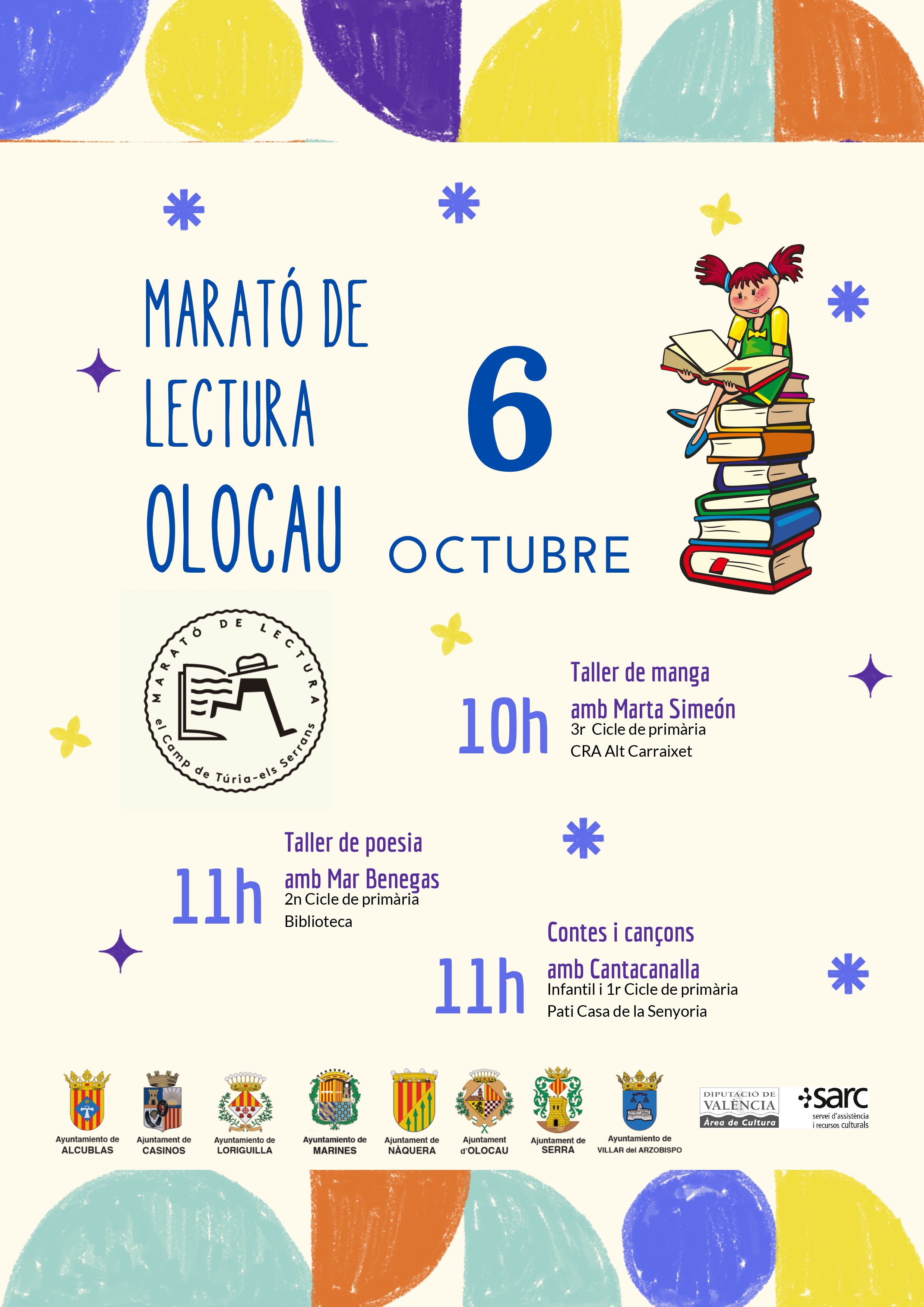 Cartel Marat&oacute;n Lectura Olocau