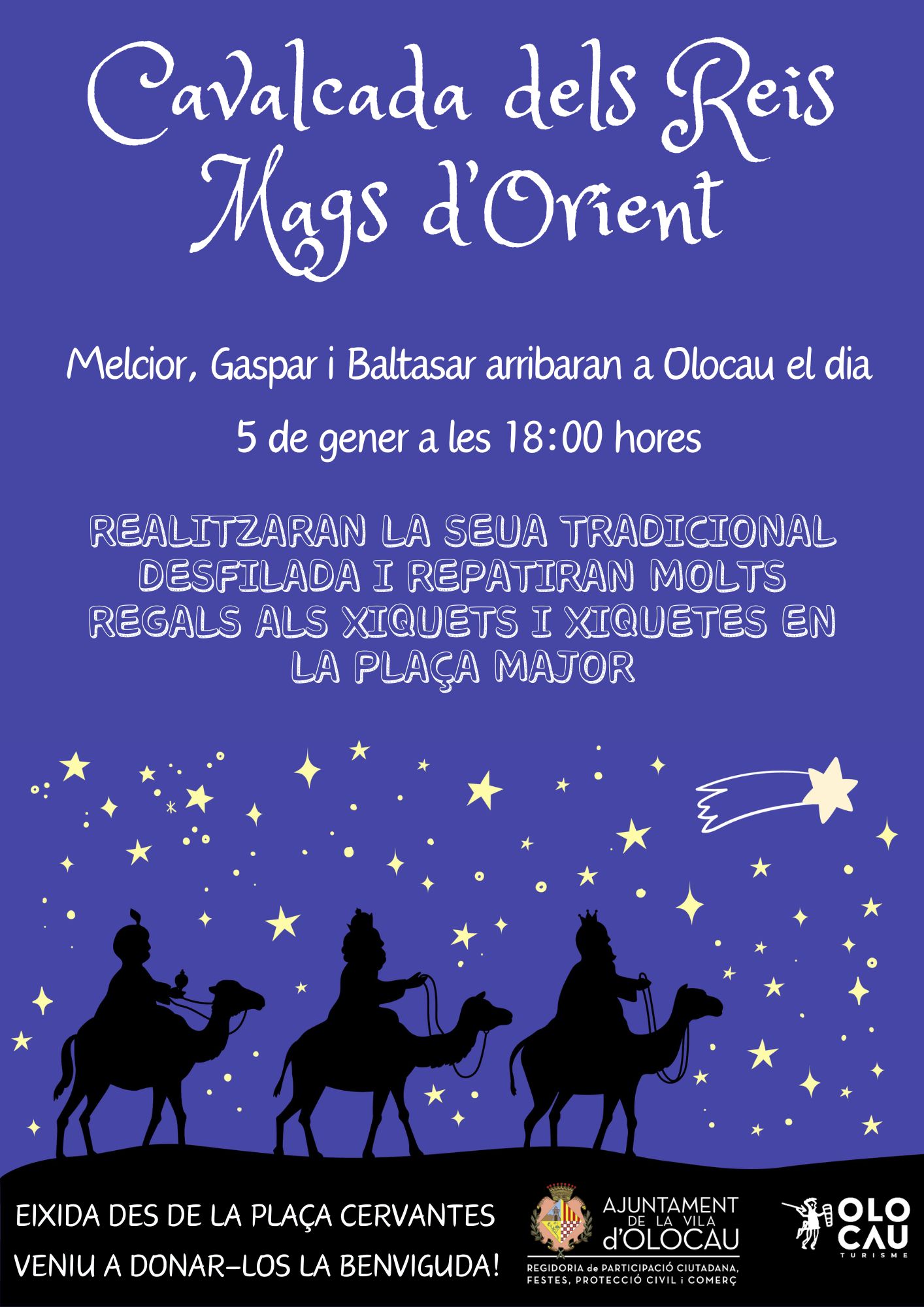 Cartel Cabalgata Reyes Magos Oriente Olocau 2025