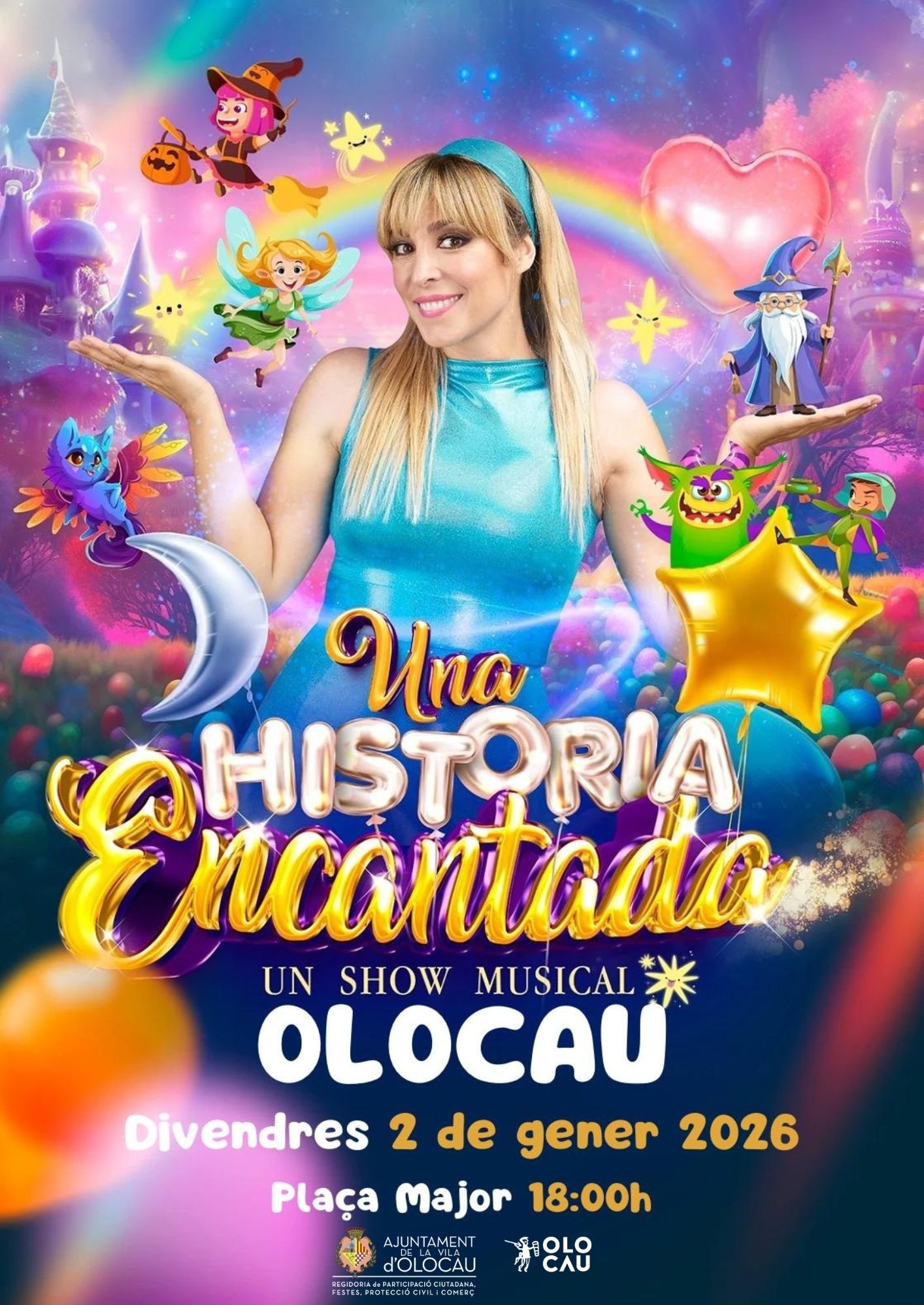 Cartel espect&aacute;culo musical infantil &lsquo;Una historia encantada&rsquo; con Gisela Olocau