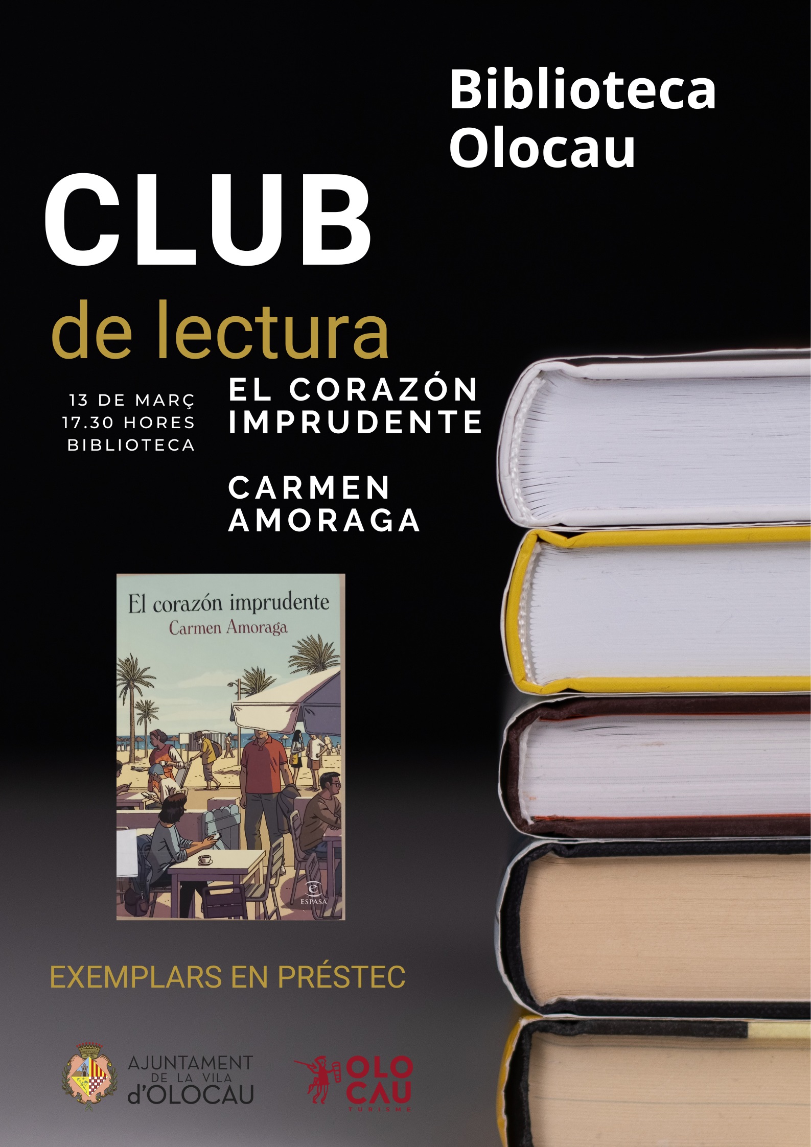Cartel Club de Lectura Adultos Olocau marzo