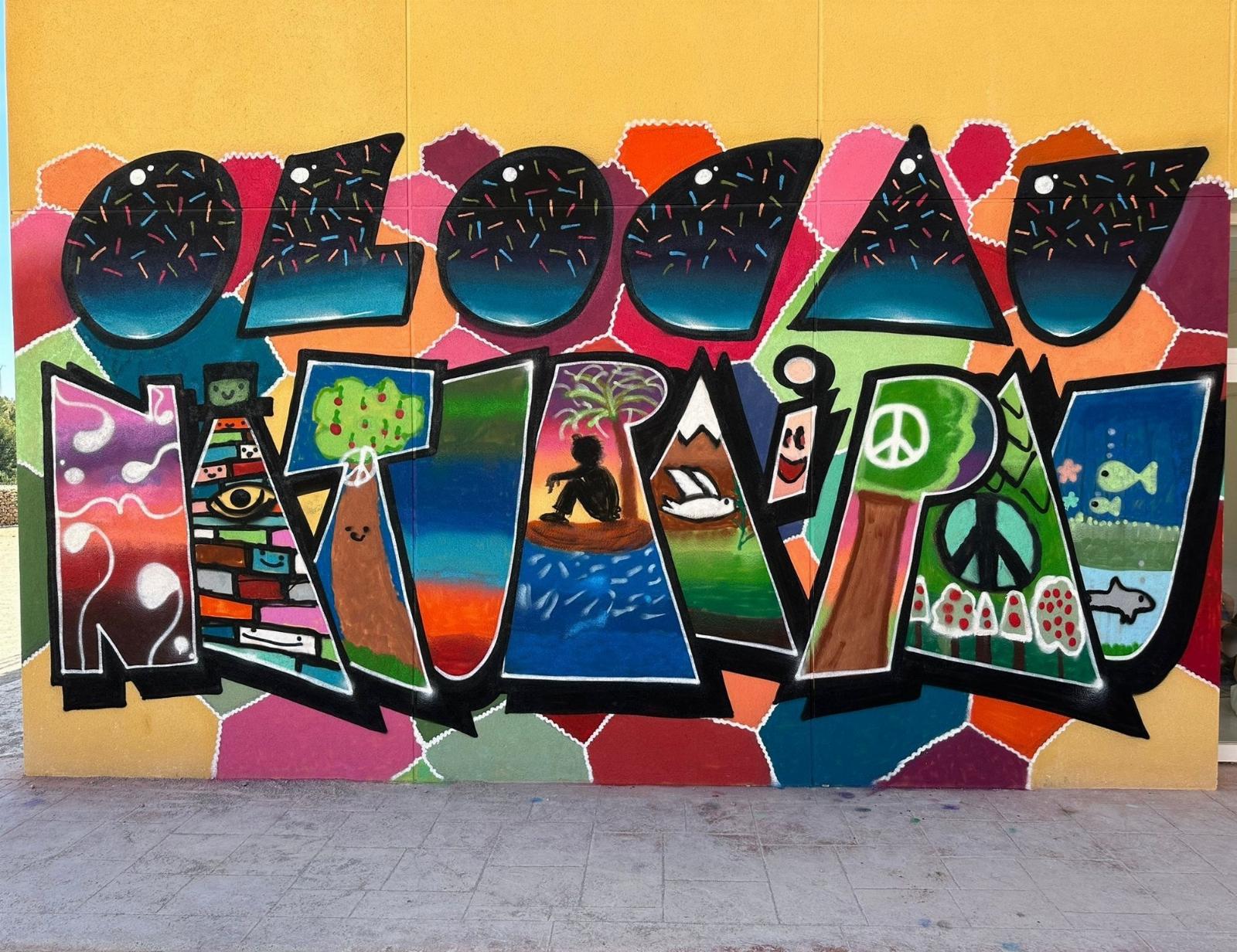 Taller de grafiti en el CRA Alt Carraixet - Col·legi Mestre Ferran Zurriaga Olocau 2