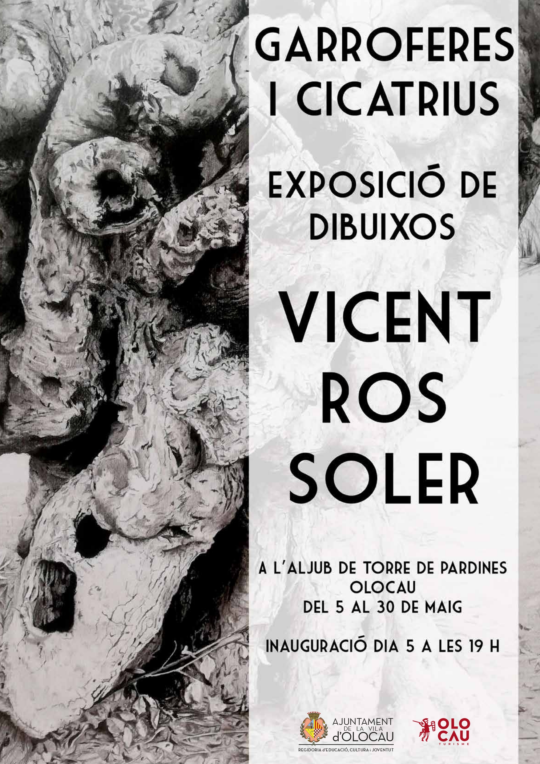 Cartel exposición ‘Garroferes i cicatrius’ Olocau