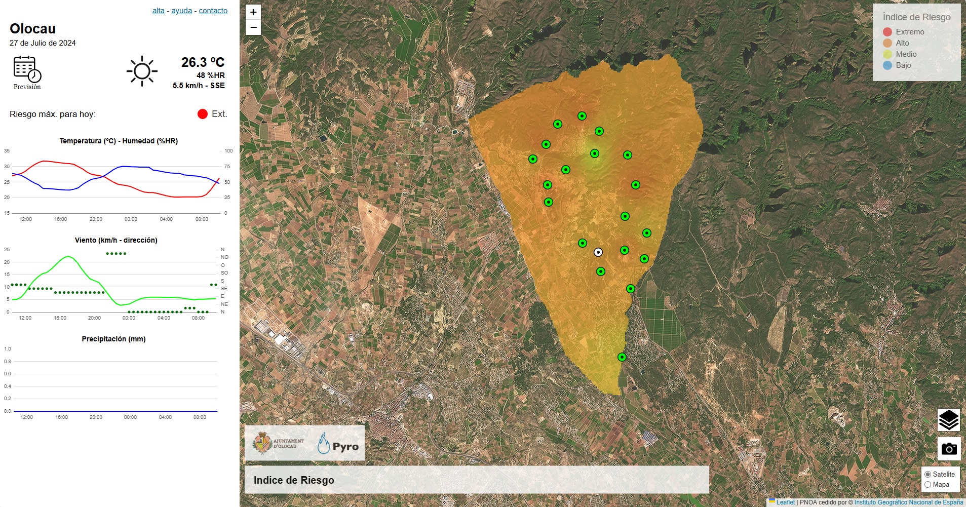 Riesgo incendios - Sábado 27 julio