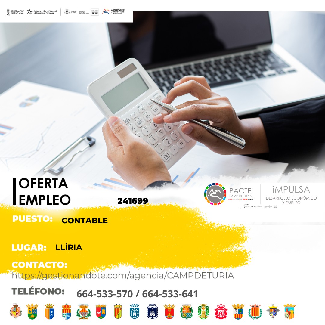 Oferta de empleo - Contable en Ll&iacute;ria