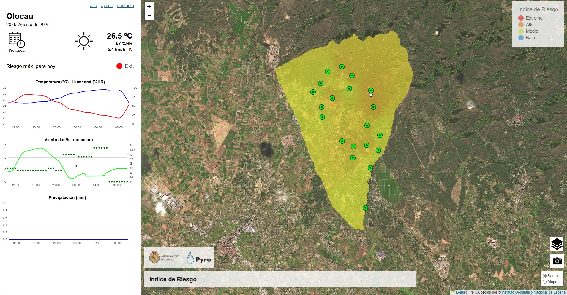Riesgo incendio 28 agosto