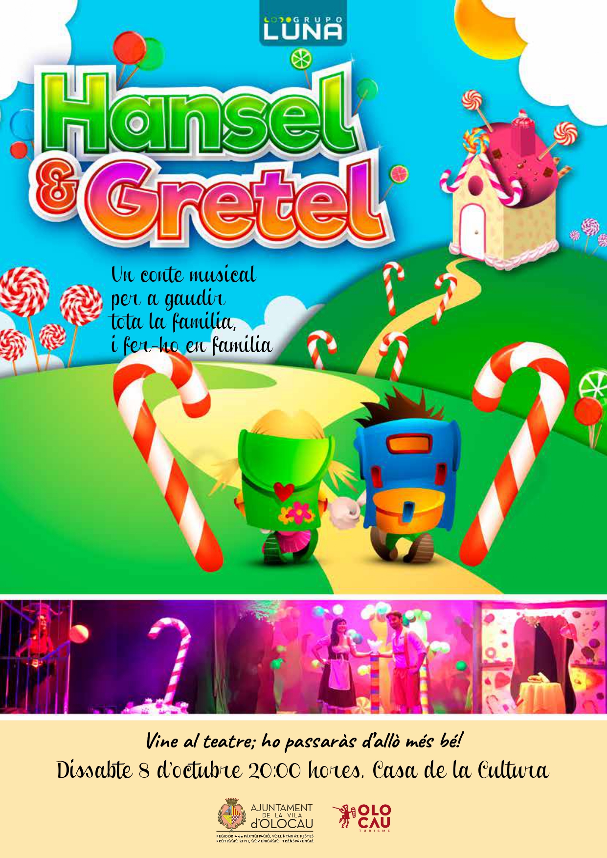 Cartel Teatro infantil Hansel y Gretel Olocau
