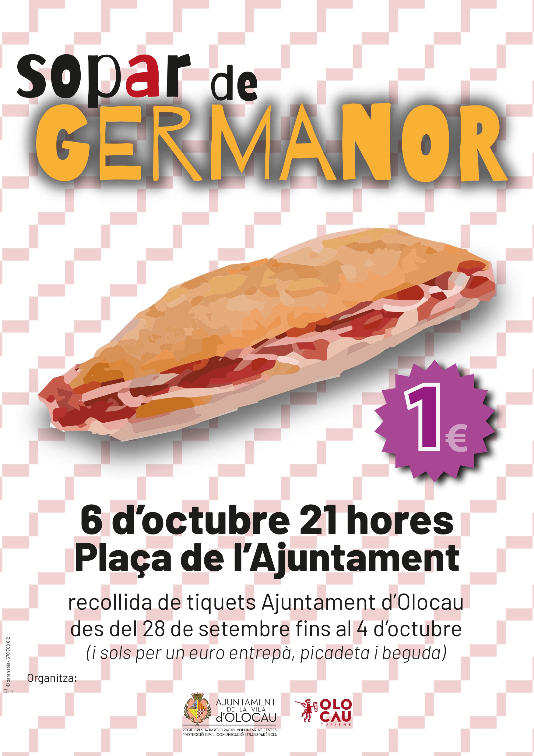 Cartel Sopar de germanor 2022 Olocau