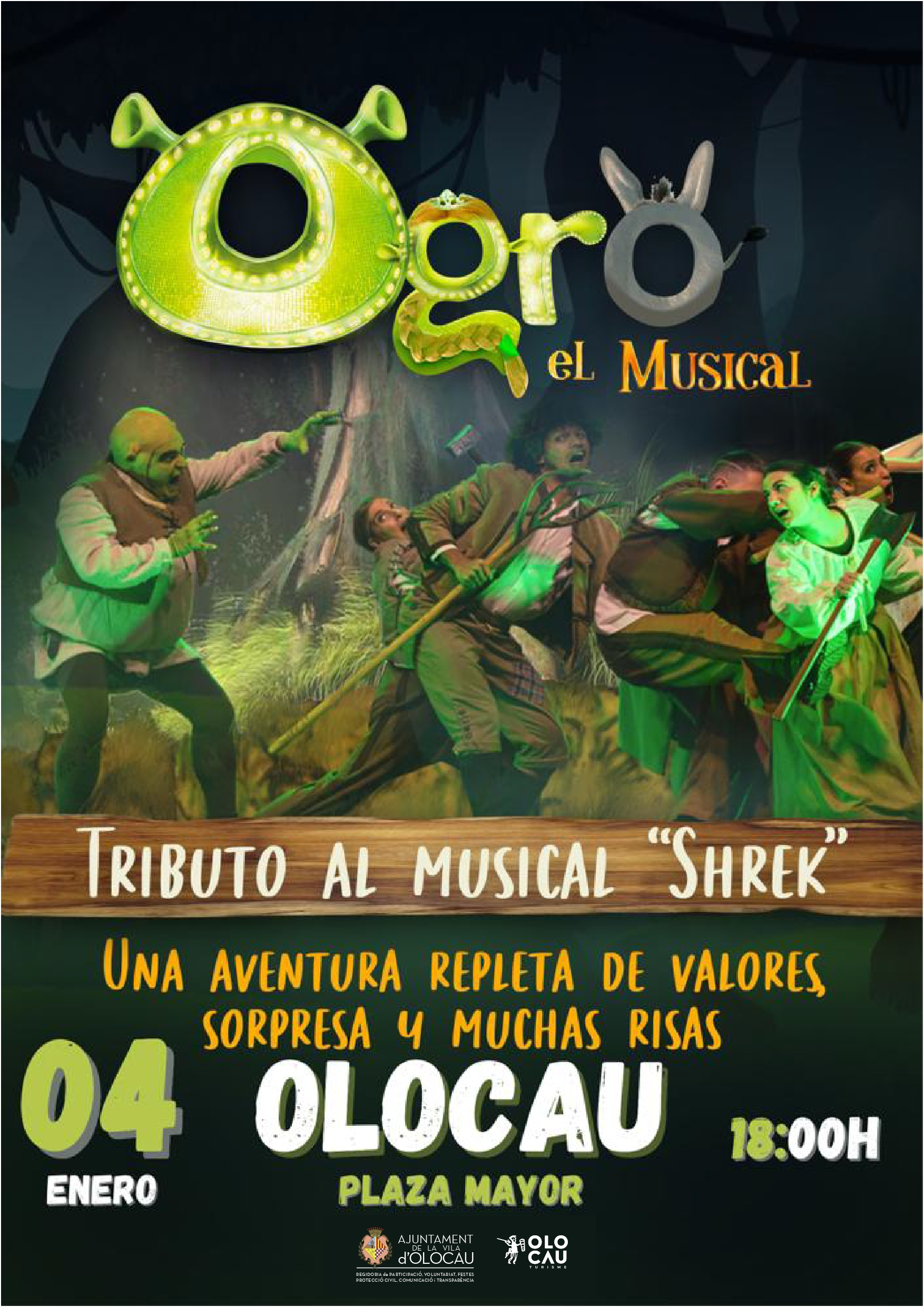Cartel espect&aacute;culo 'Ogro: El Musical' Olocau