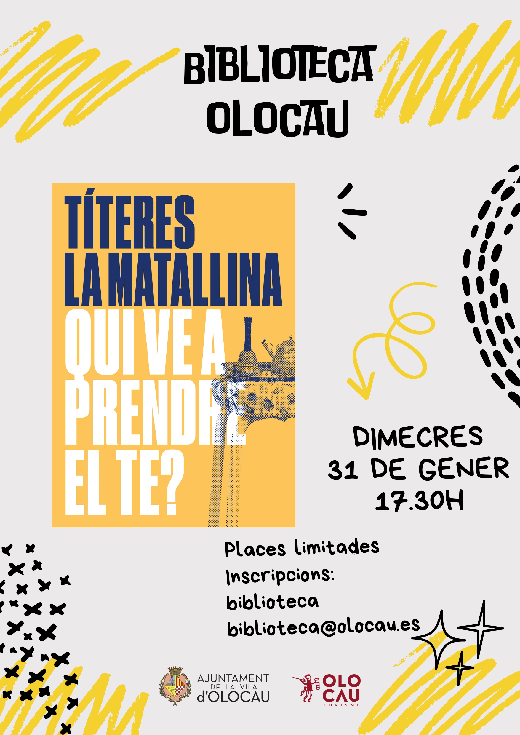 Cartel cuentacuentos enero Olocau