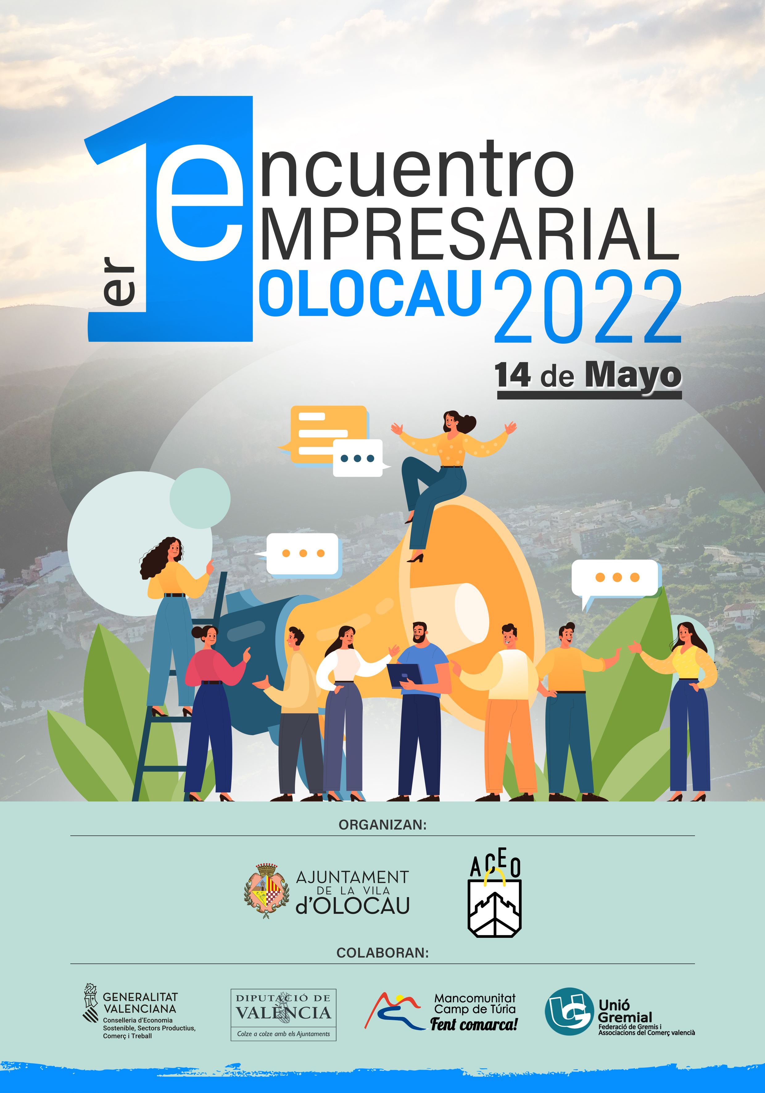 Cartel Primer Encuentro Empresarial Olocau