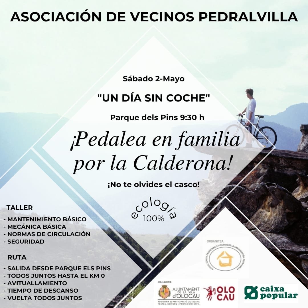 Activitat ‘Un dia sense cotxe’ a Pedralvilla Olocau