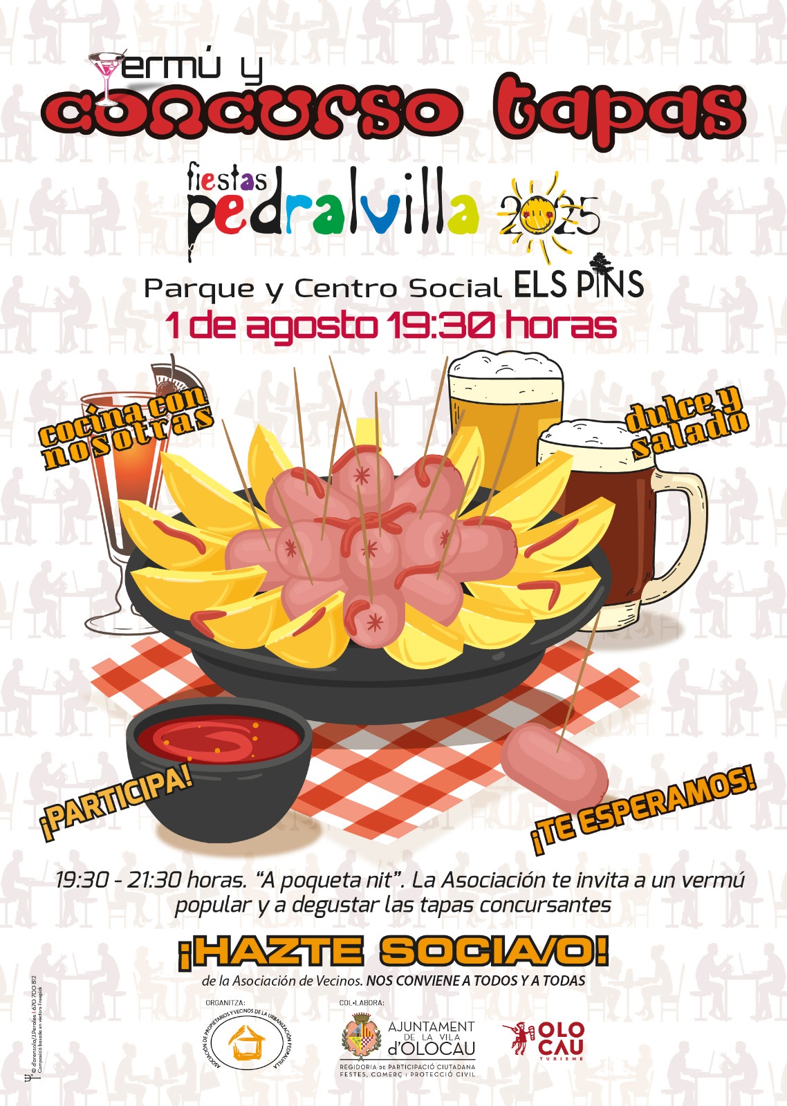 4 - Cartel verm&uacute; y concurso de tapas Pedralvilla Olocau
