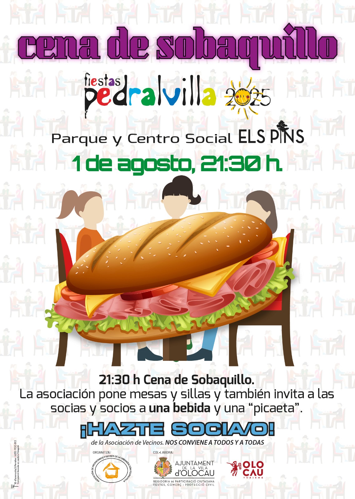 5 - Cartel cena de sobaquillo Pedralvilla Olocau