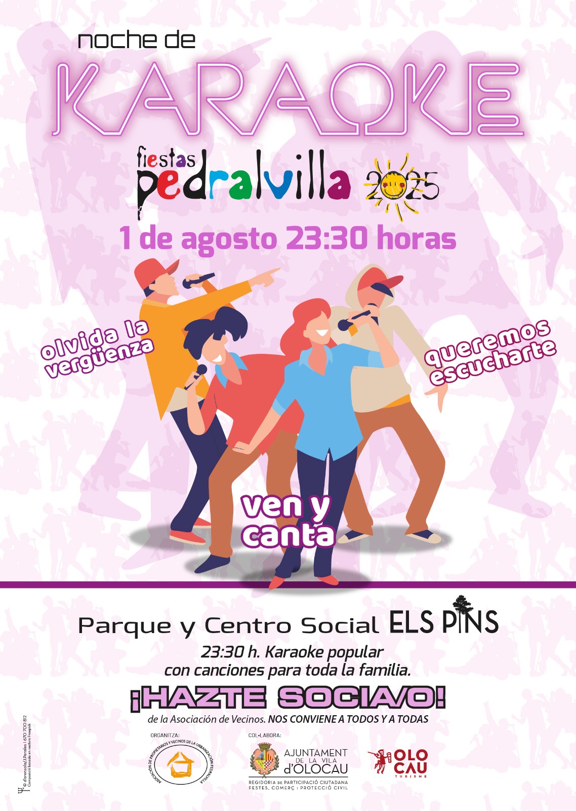 6 - Cartel noche de karaoke Pedralvilla Olocau