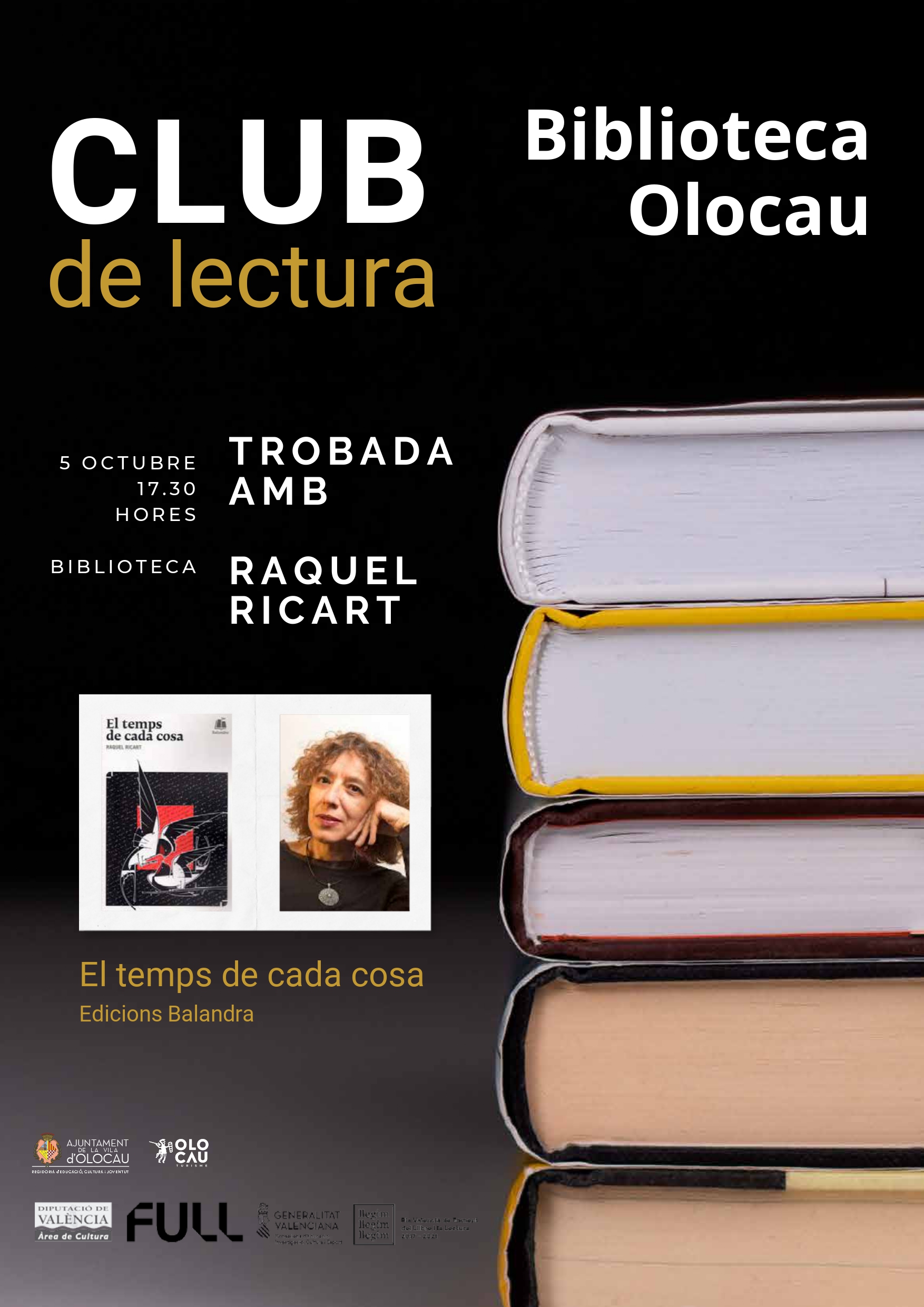 Cartel encuentro con Raquel Ricart Olocau