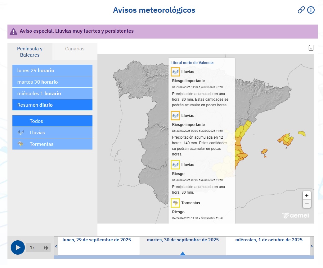 AEMET 30 septiembre