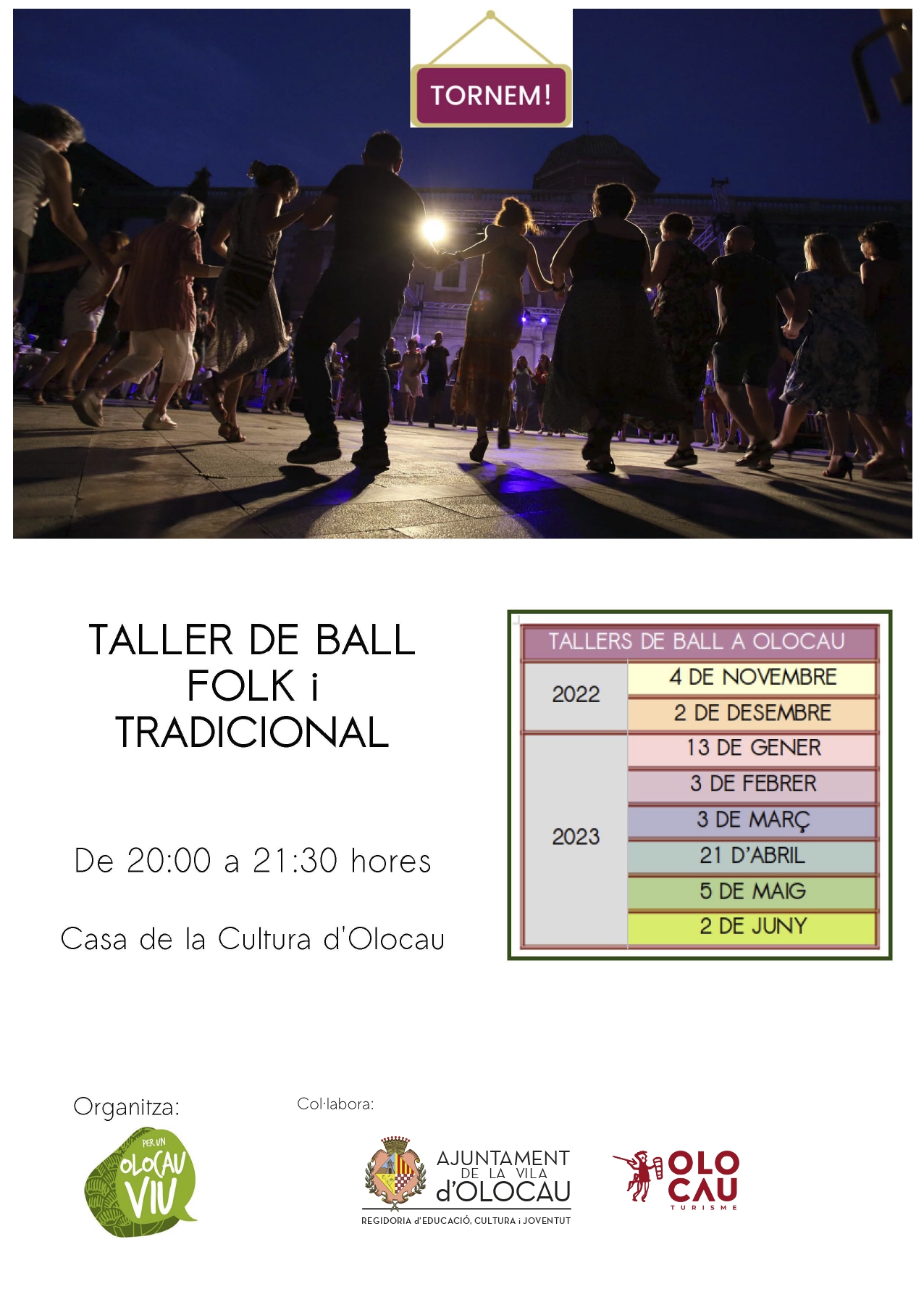 Cartel Taller de Baile Folk y Tradicional Olocau