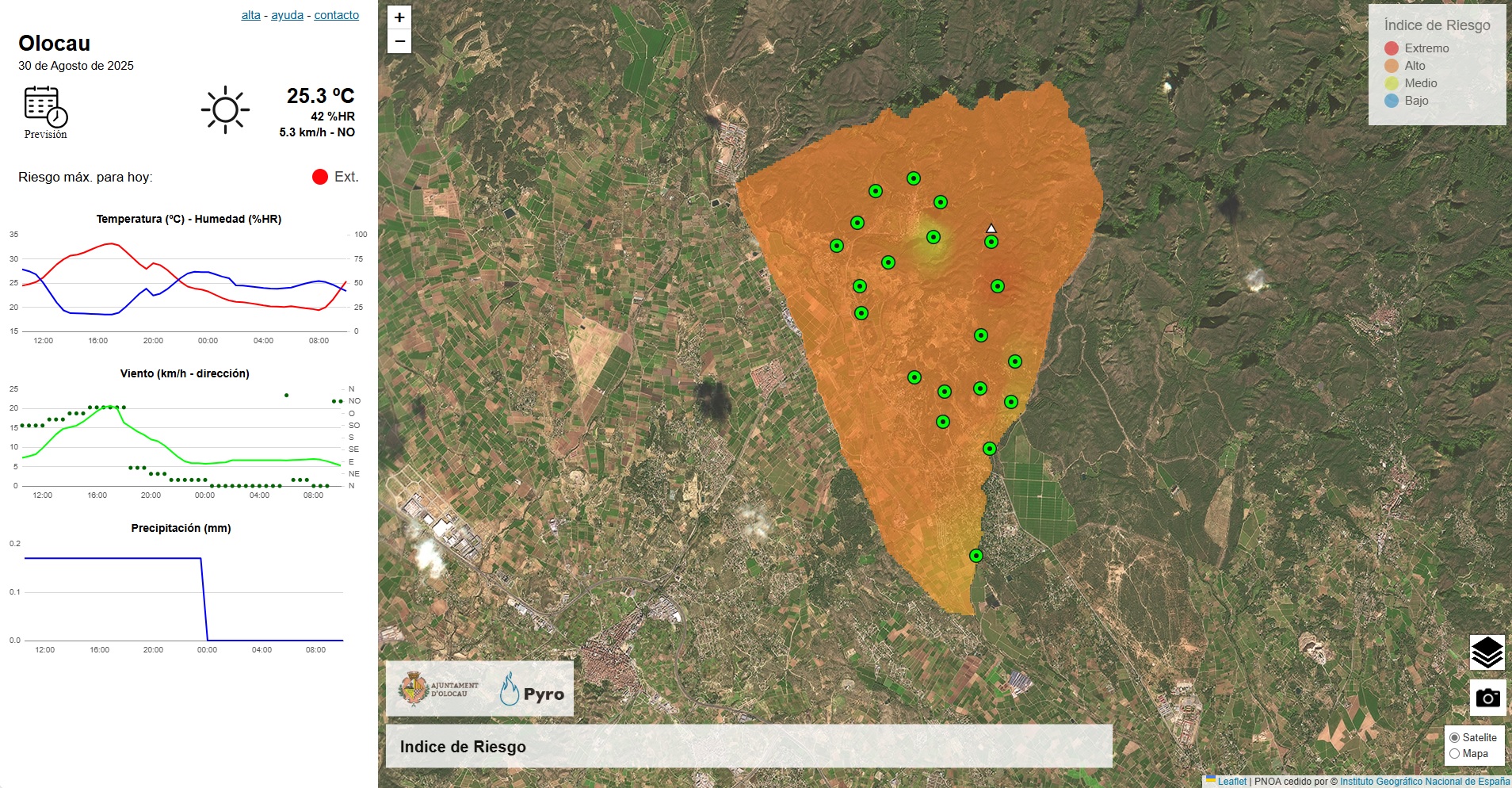 Riesgo incendio 30 agosto