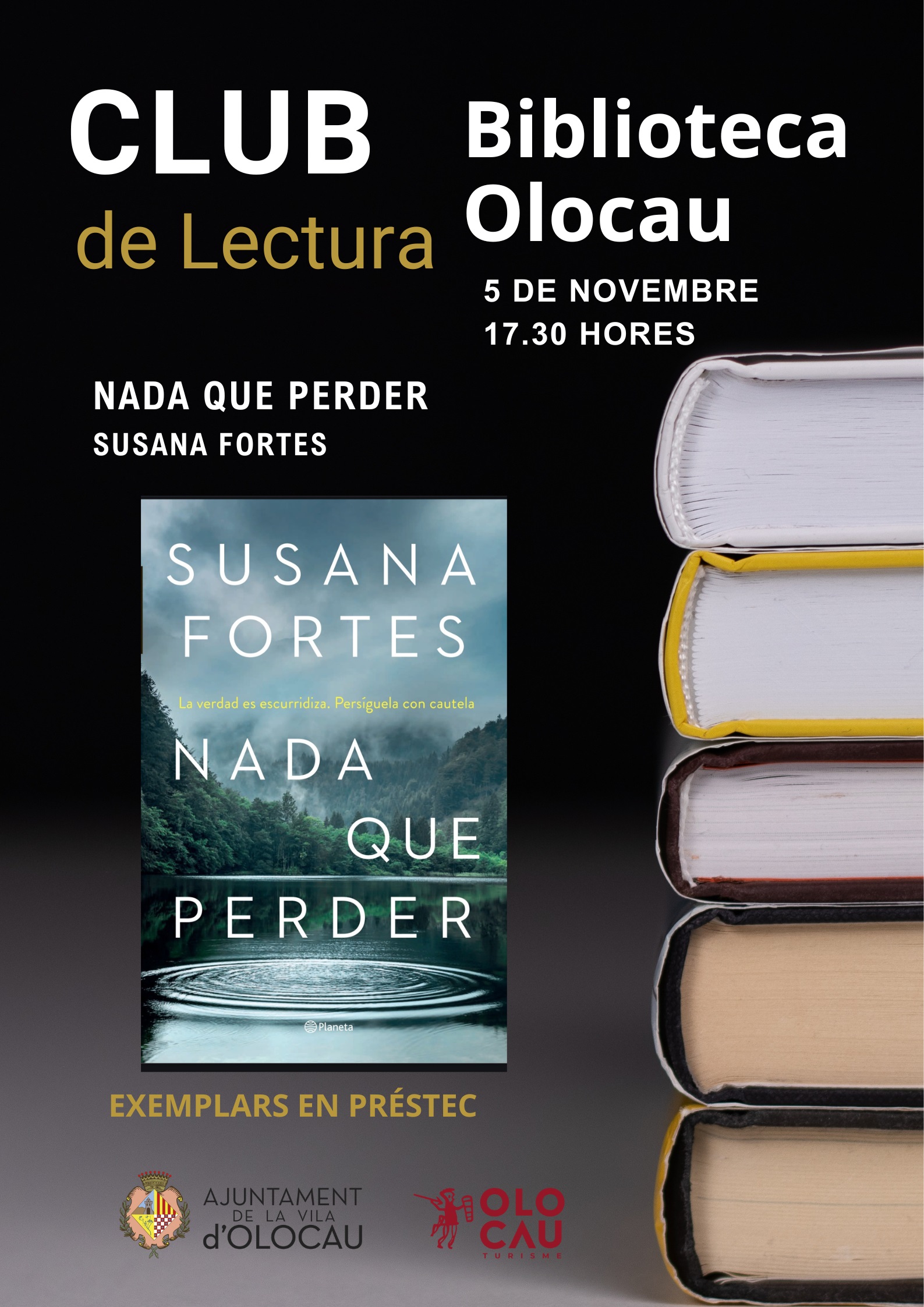 Cartel Club de Lectura Adultos Olocau noviembre 2025