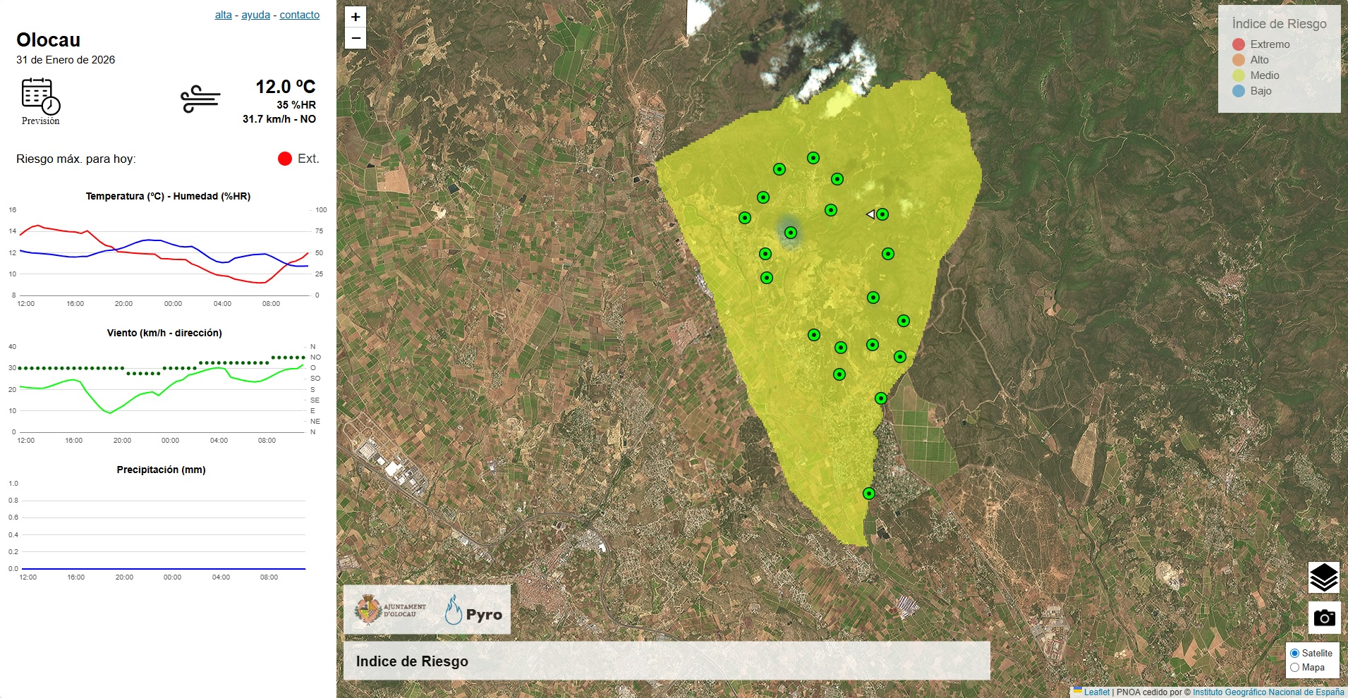 Riesgo incendio 31 enero