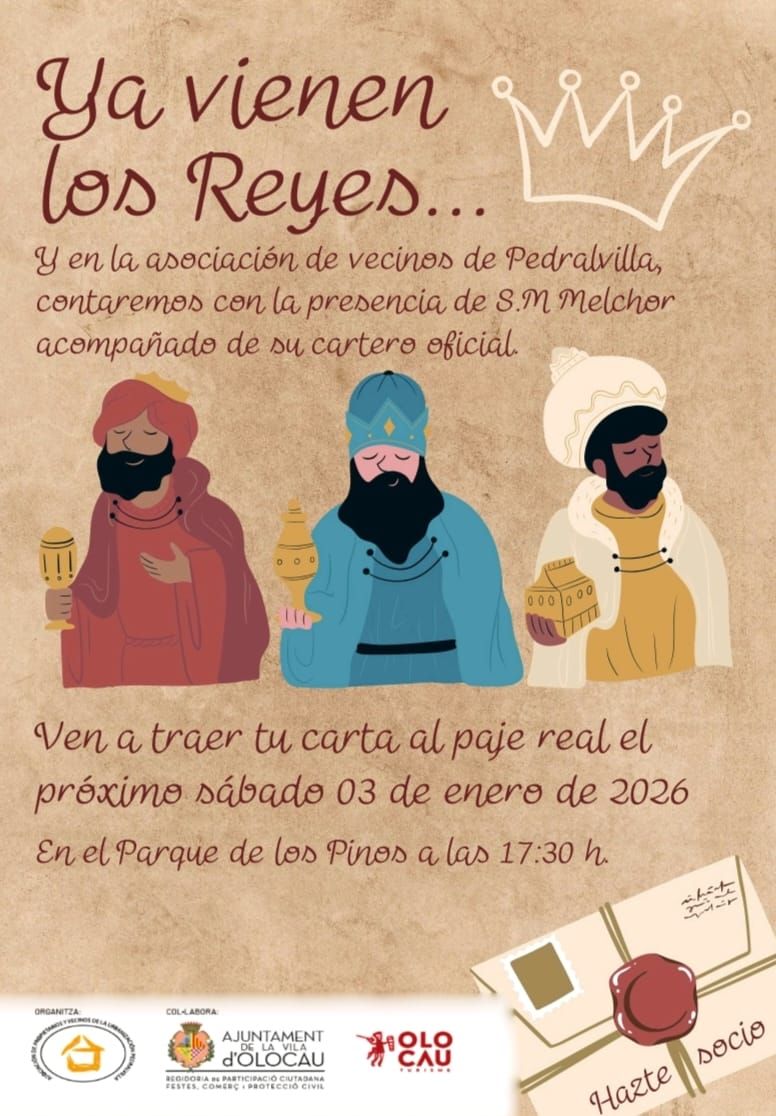 Visita Rey Melchor Pedralvilla Olocau