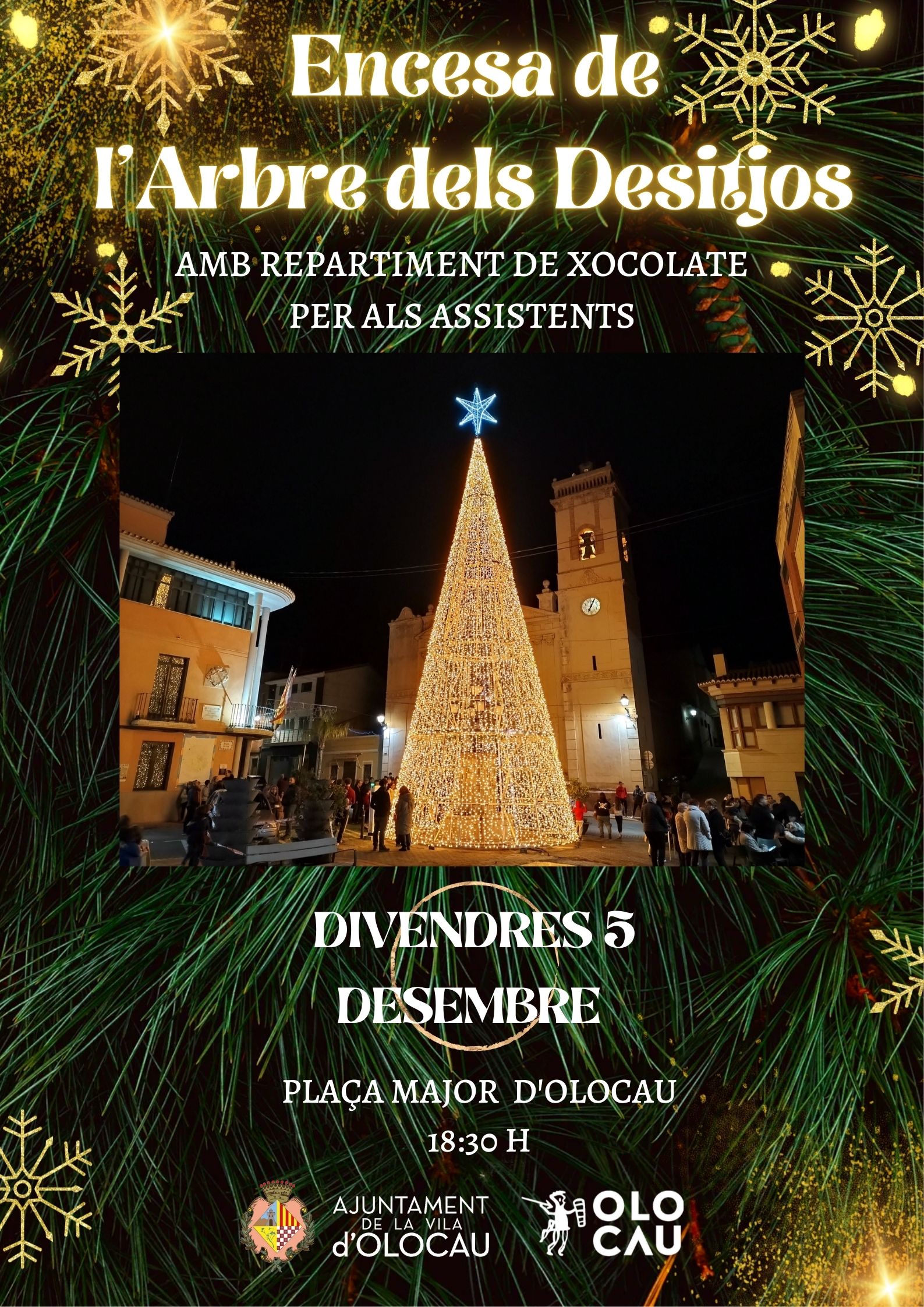 Encesa de l'Arbre dels Desitjos i de l'enllumenat nadalenc