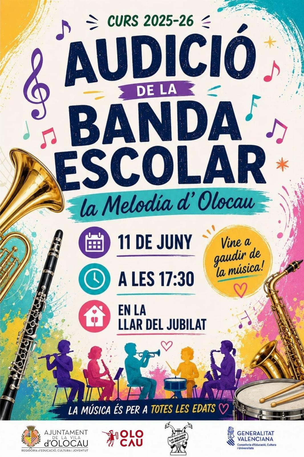 Audició de la Banda Escolar de l’Agrupació Musical ‘La Melodia’